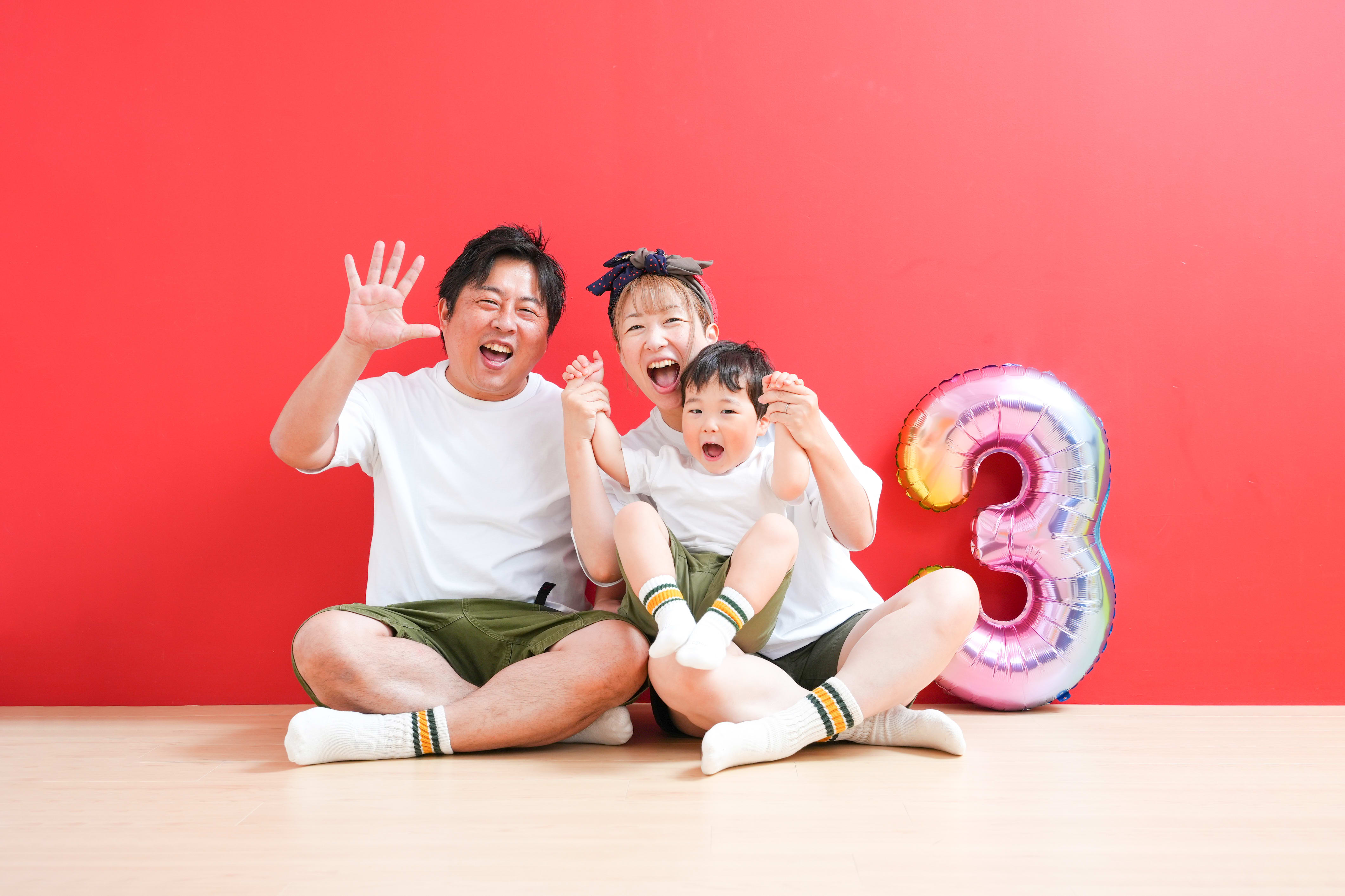 3歳男の子　3歳誕生日