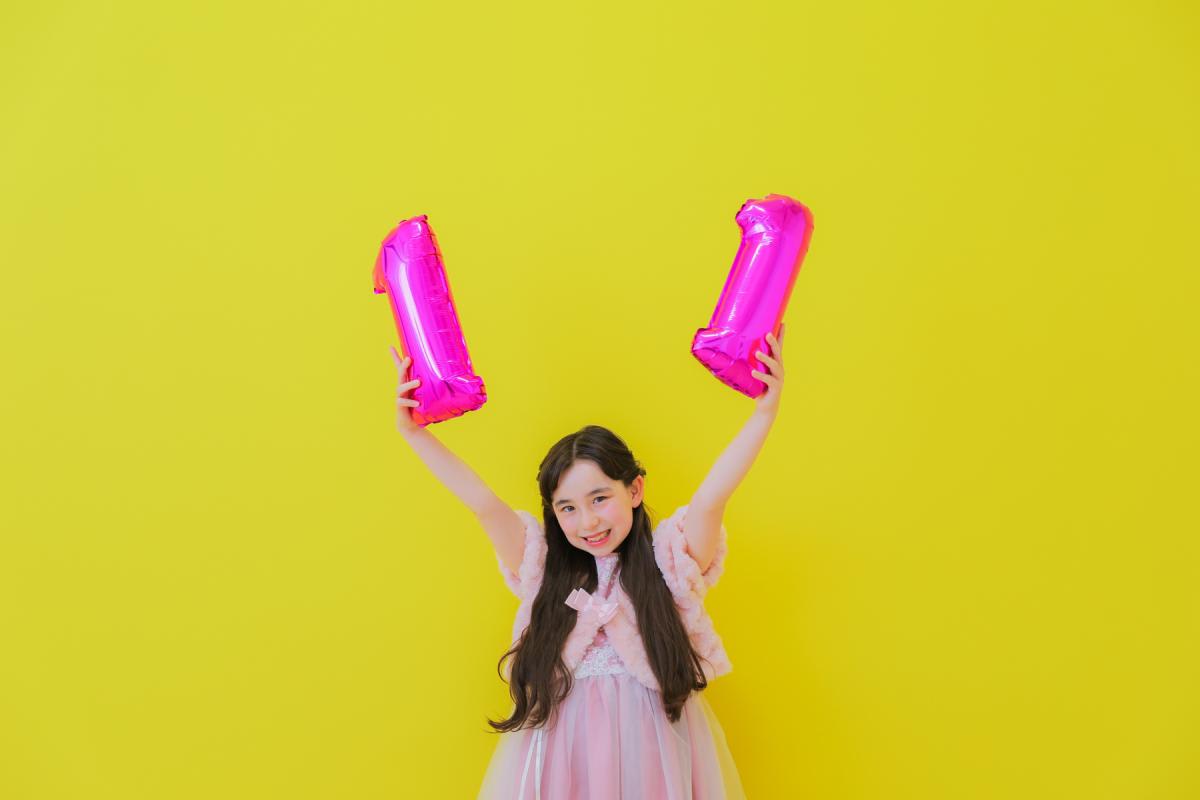 女の子　記念写真　キッズフォトスタジオ　ハピスタ