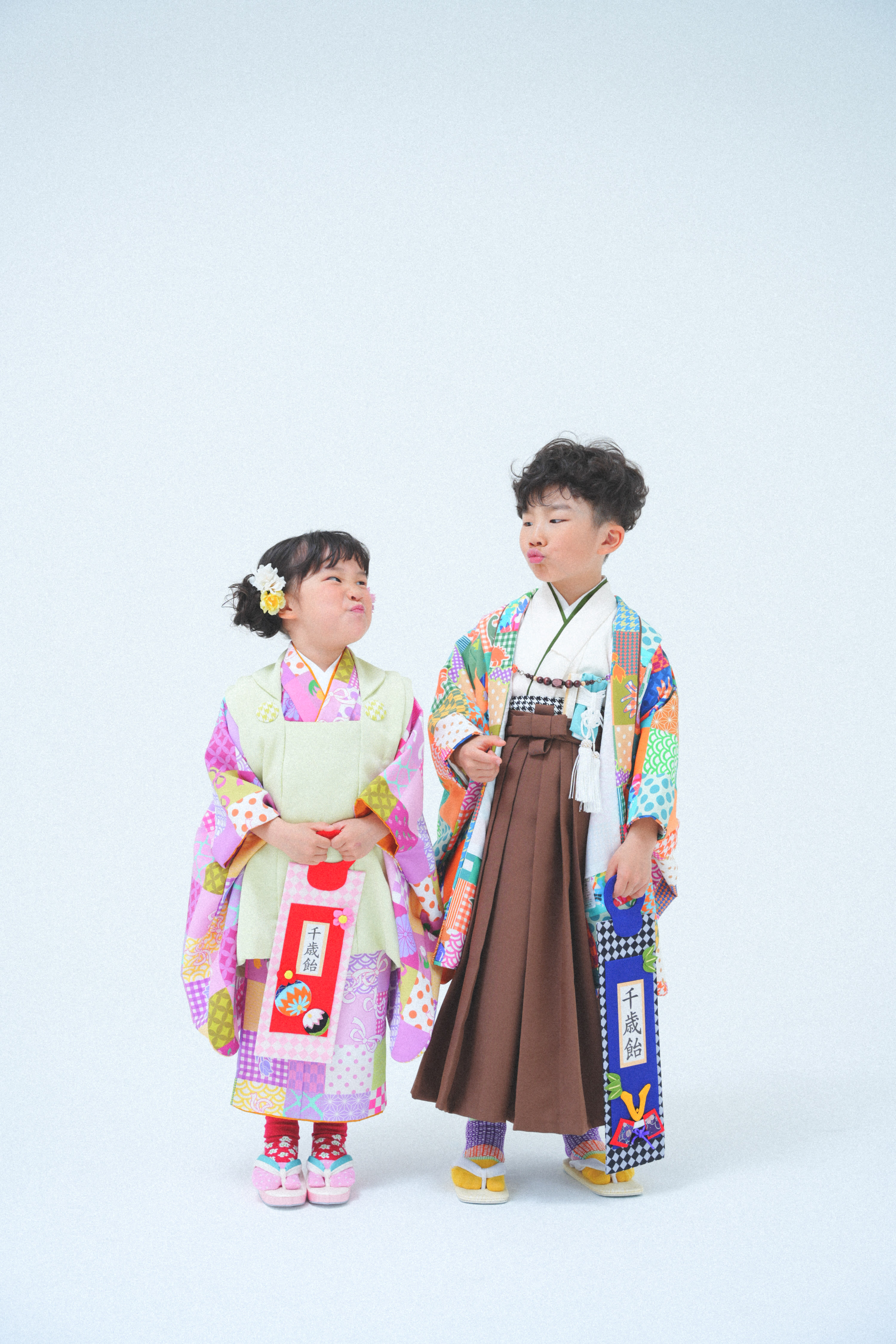 七五三　七五三撮影　753　753撮影　5歳男の子　男の子着物　3歳女の子　女の子着物　ハピスタオリジナル着物　キッズフォトスタジオ　大阪フォトスタジオ　堺市フォトスタジオ　兄弟撮影　