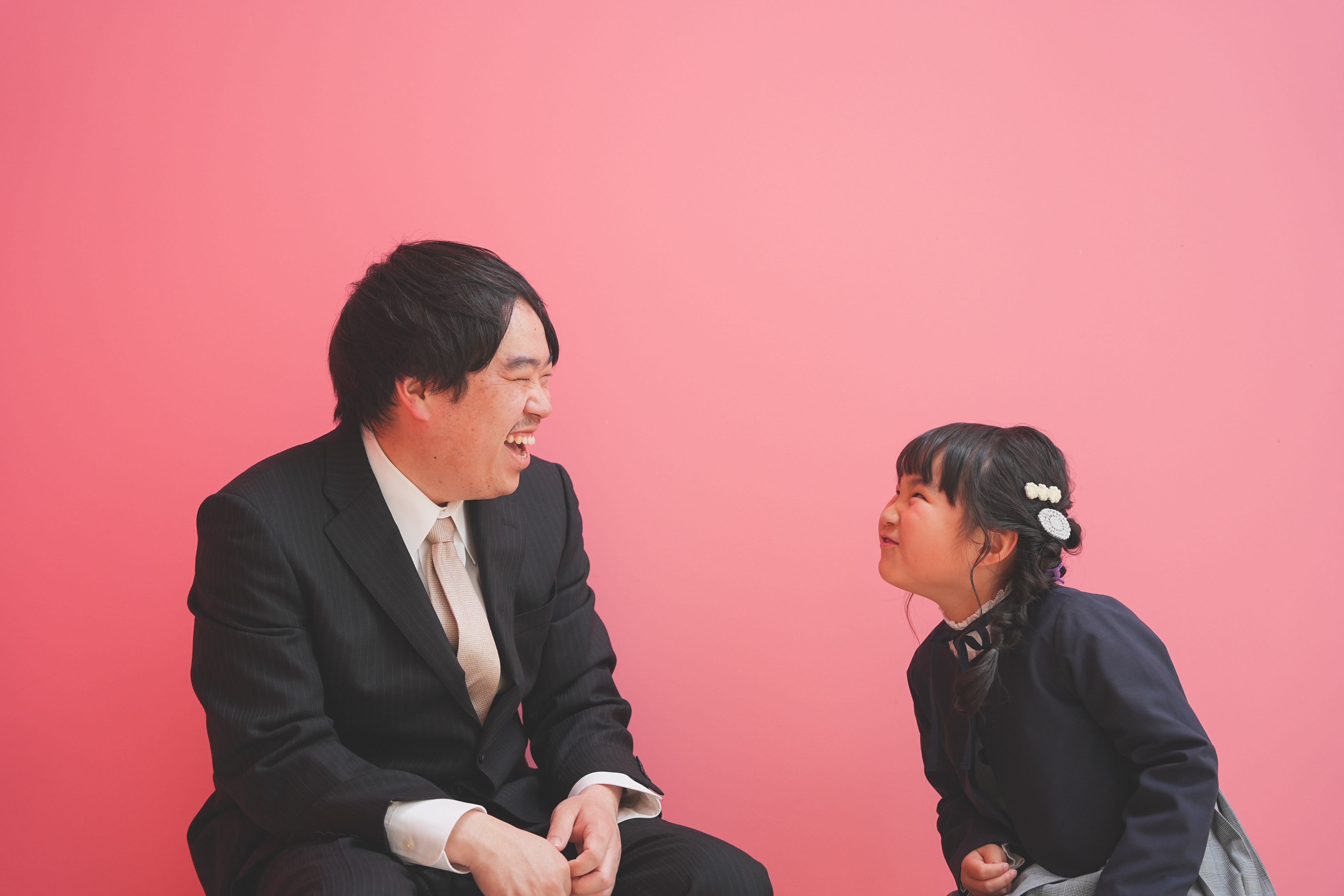 入学　入学写真　入学撮影　記念日　キッズフォトスタジオ　フォトスタジオ　大阪フォトスタジオ　堺市フォトスタジオ　ランドセル撮影　父娘撮影　父娘フォト