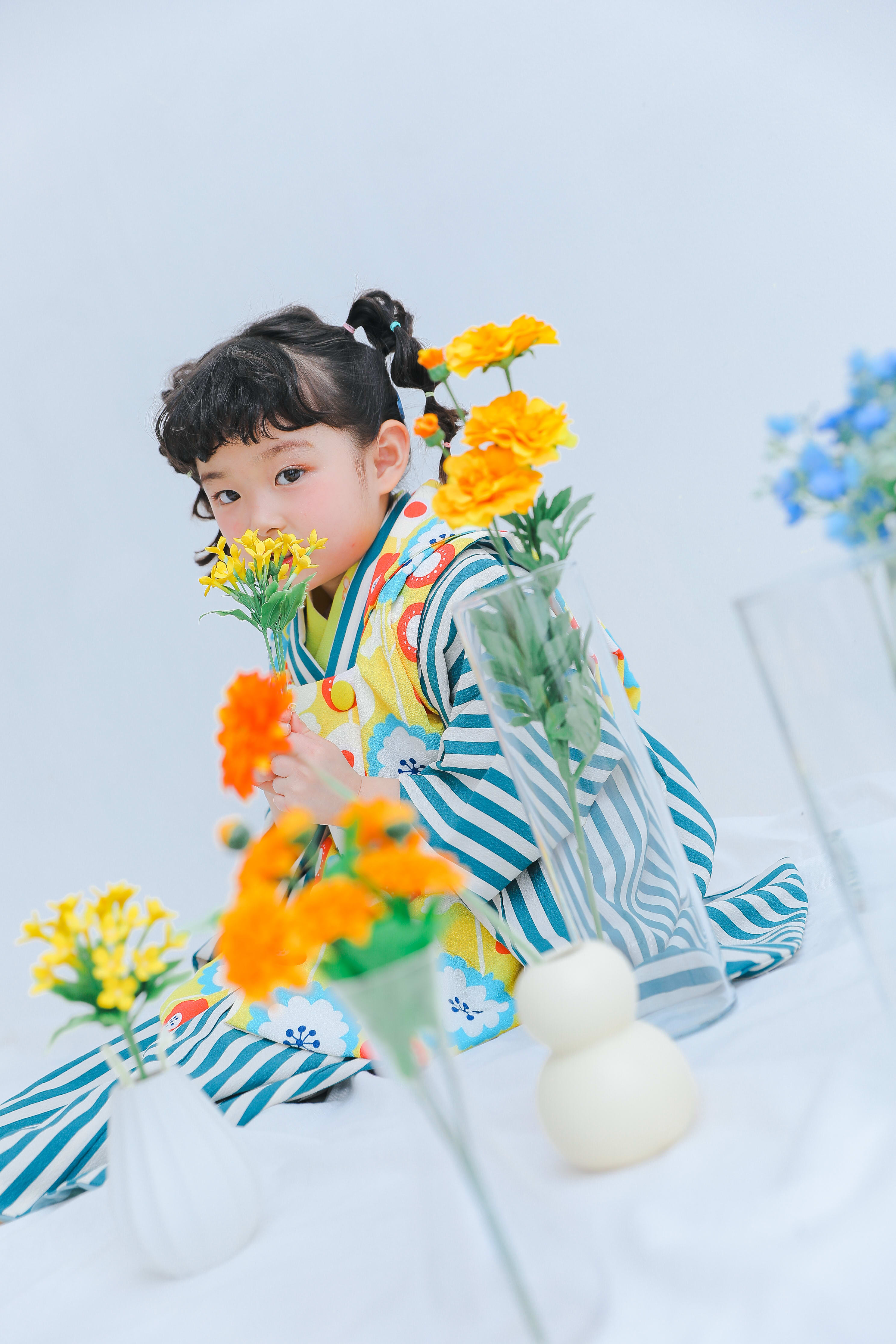 七五三　記念写真　3才女の子　キッズフォトハウス　HAPISTA
