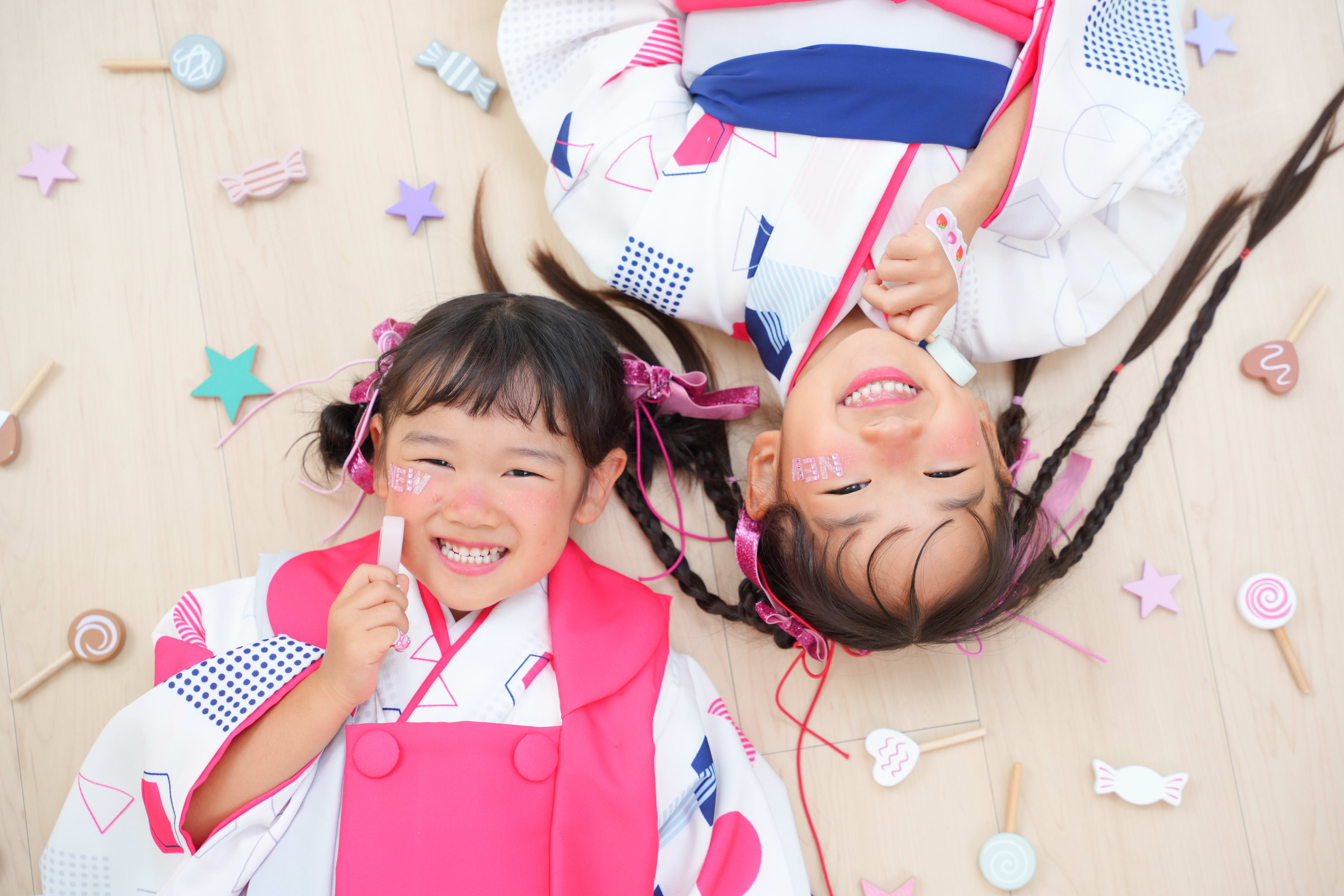 3歳女の子 7歳女の子　姉妹　753 七五三