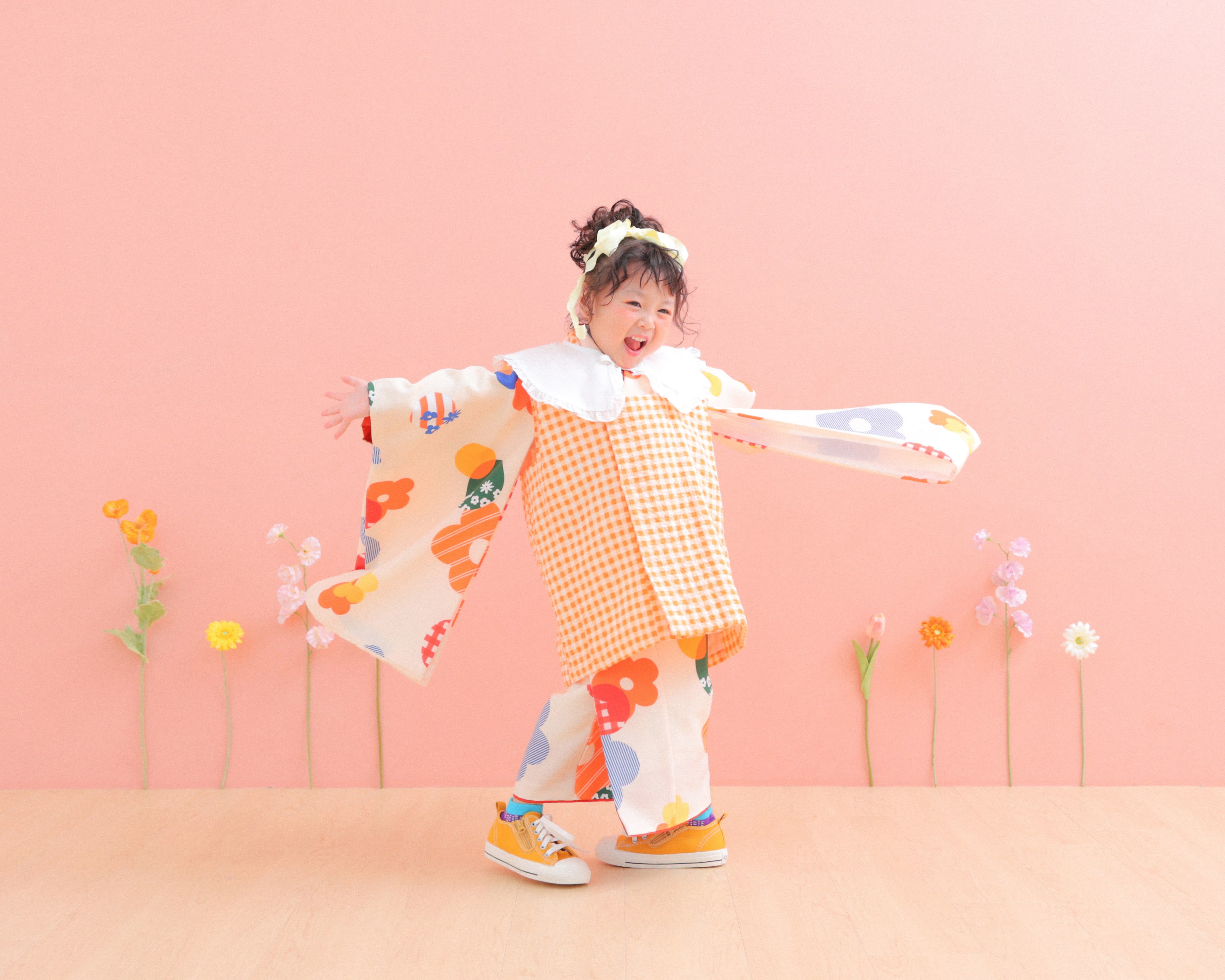 七五三　七五三撮影　753　753撮影　3歳女の子　キッズフォトスタジオ　大阪フォトスタジオ