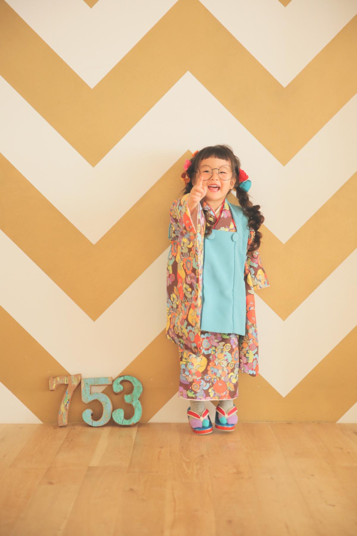 七五三　記念写真　女の子　キッズフォトハウス　HAPISTA