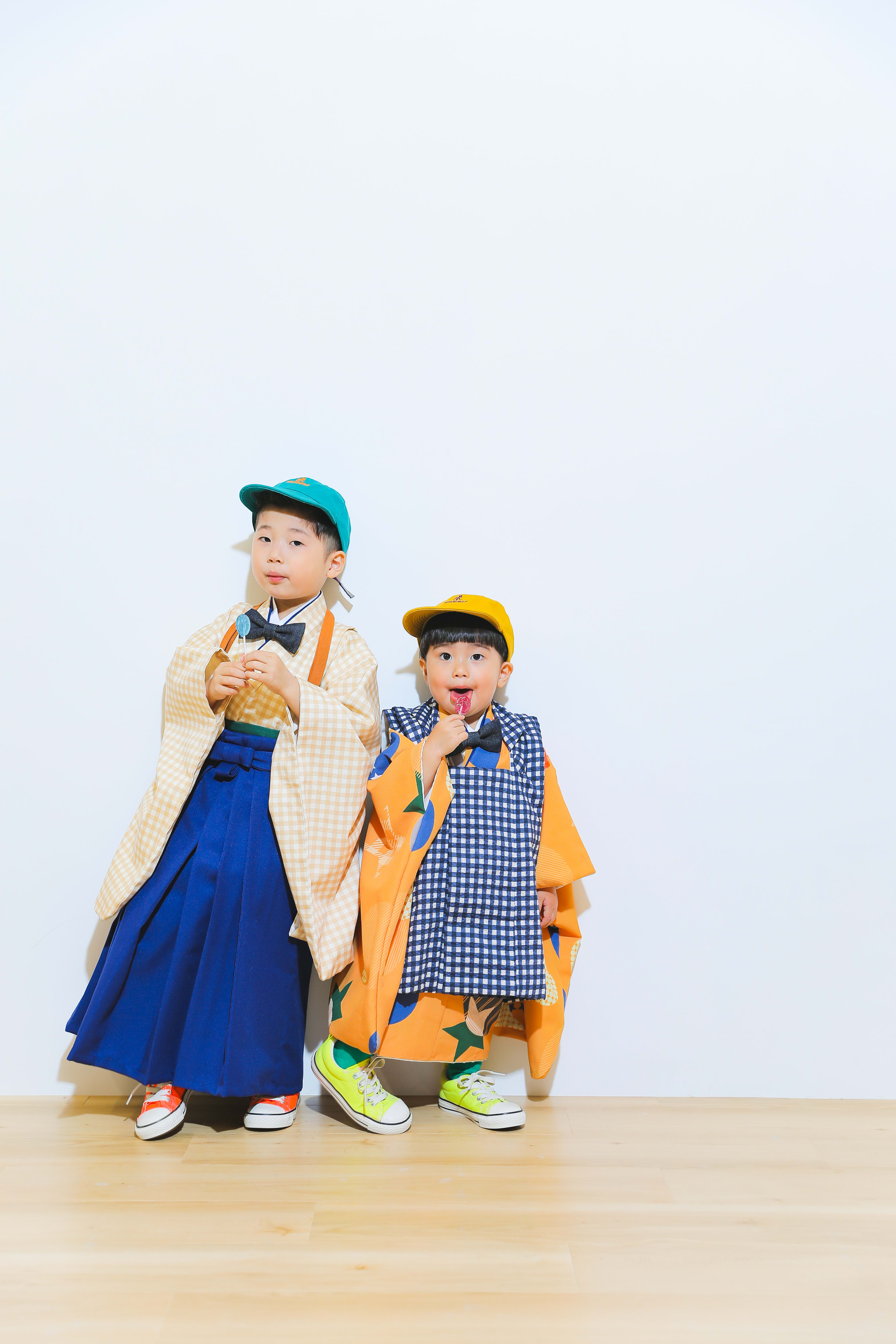 七五三　兄弟　5歳　3歳