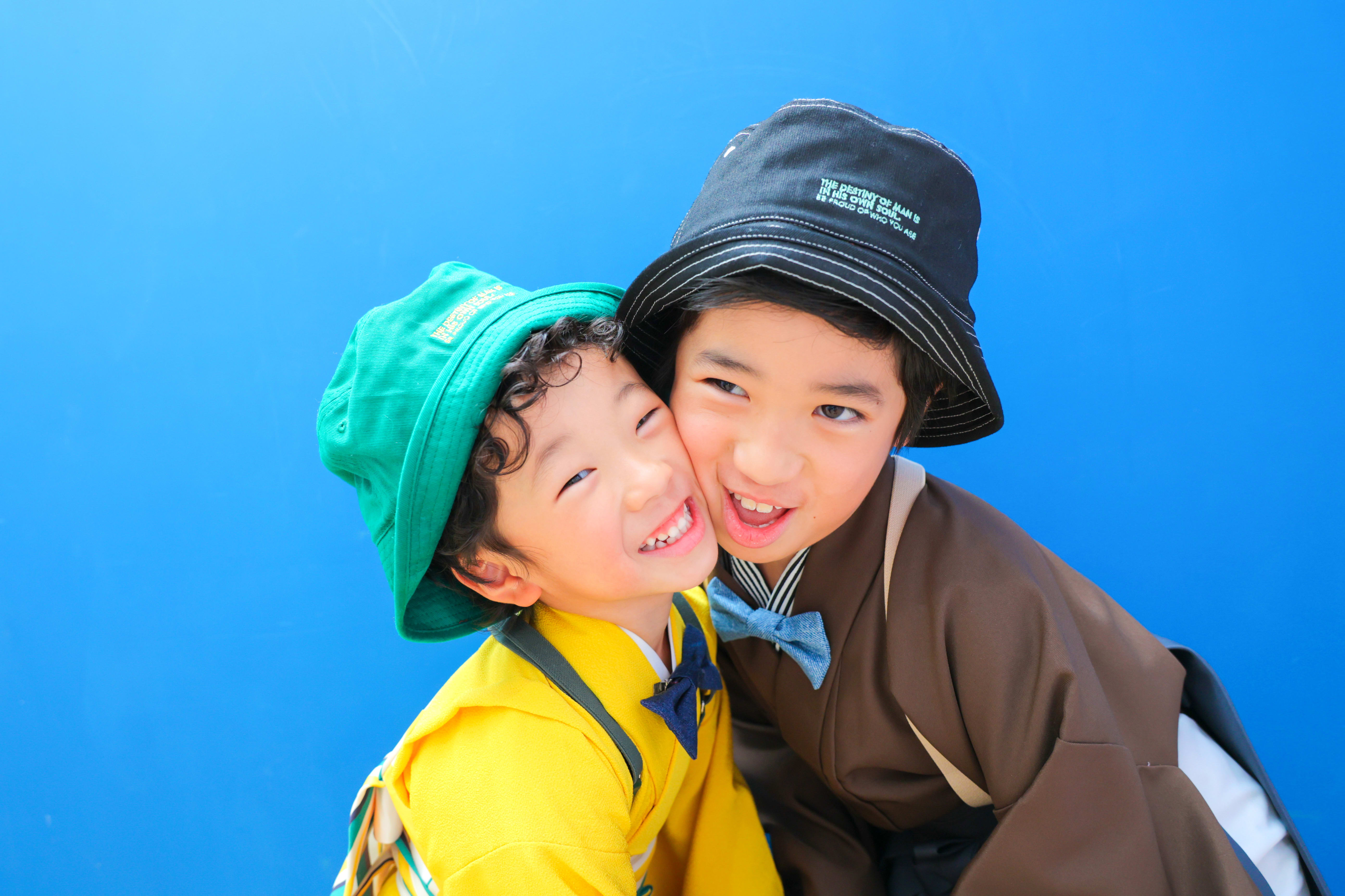 5歳男の子　10歳男の子　兄弟　753 七五三　2分の1成人式