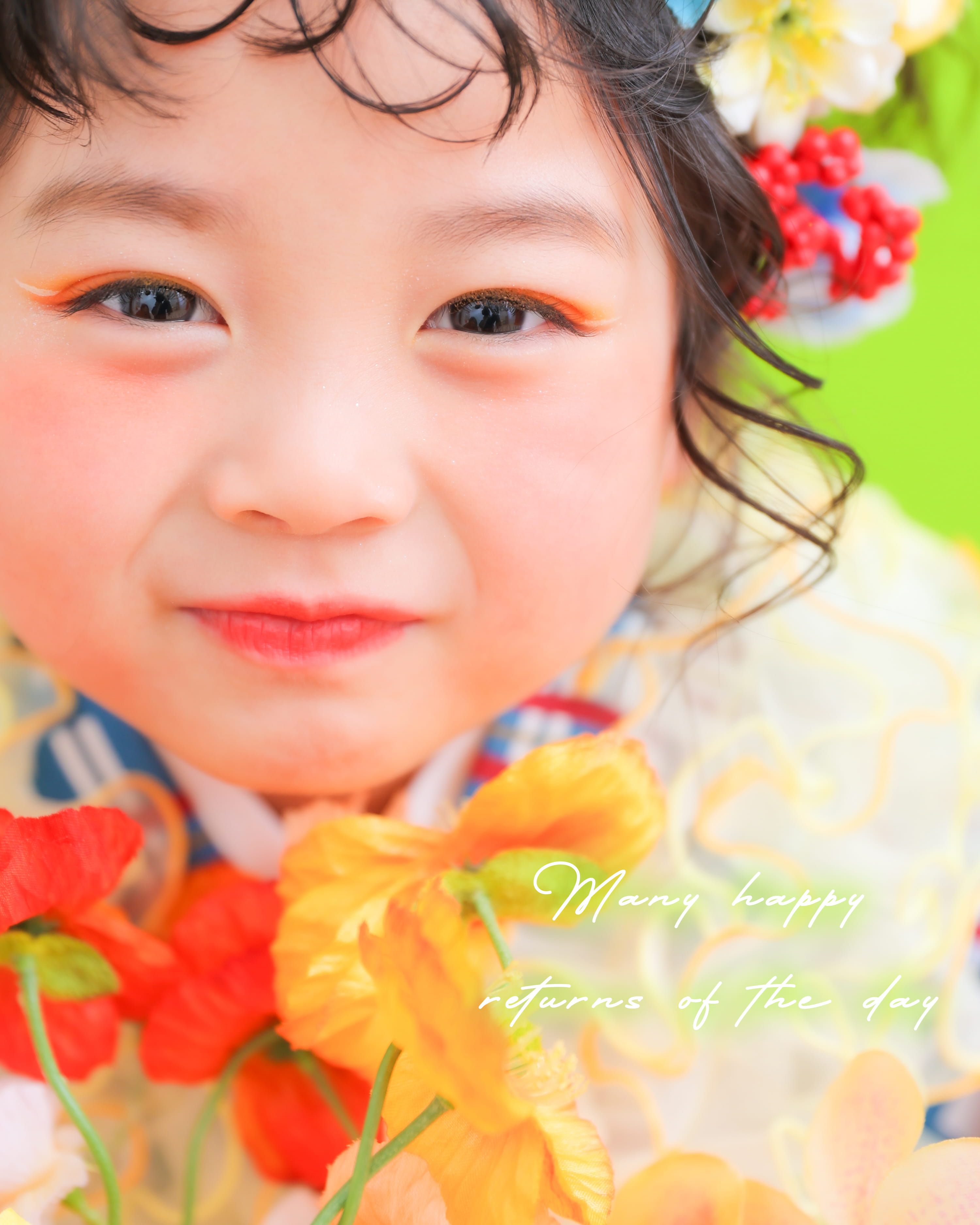 七五三　3歳　女の子　着物