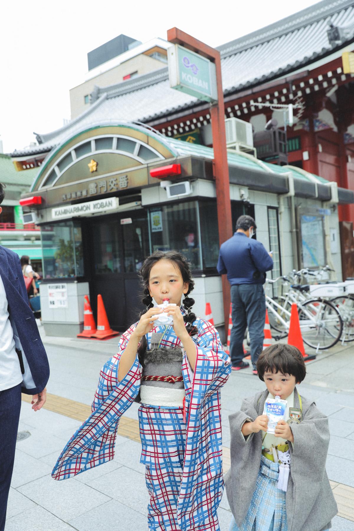 七五三　記念写真　男の子　女の子　姉弟フォト　ロケ　キッズフォトハウス　HAPISTA