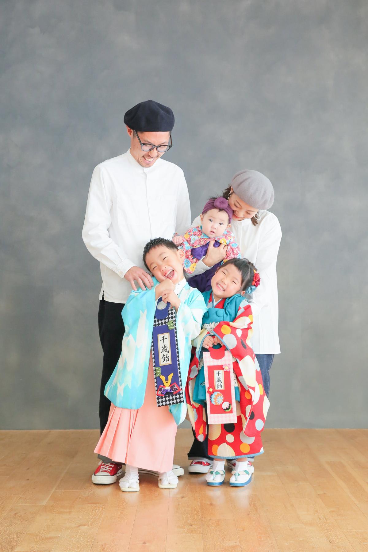 七五三　兄弟撮影　ファミリー　家族写真　キッズ写真　ハピスタ