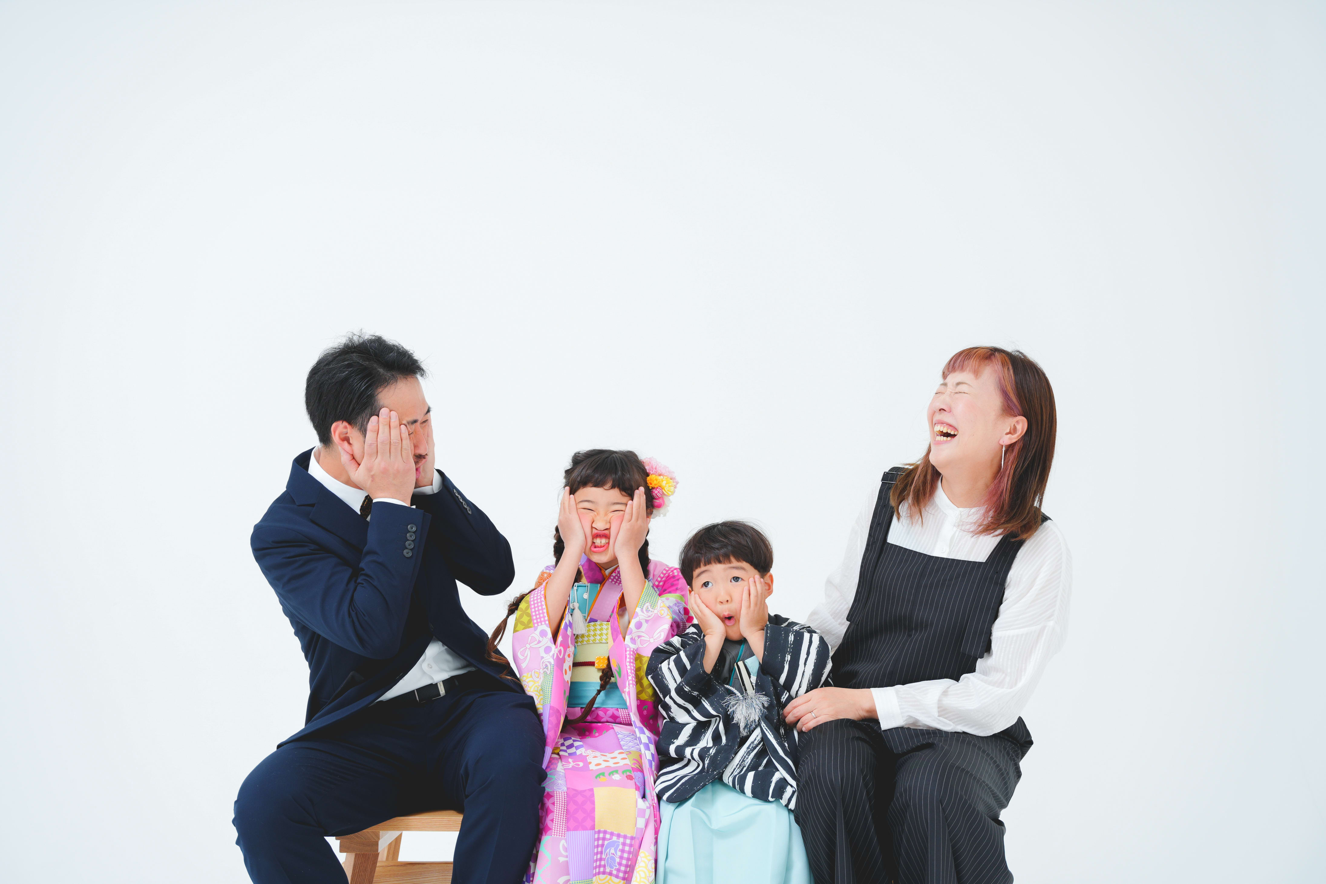 七五三　七五三撮影　753 753撮影　7歳女の子　3歳男の子　男の子着物　女の子着物　キッズフォトスタジオ　フォトスタジオ　大阪フォトスタジオ　堺市フォトスタジオ　家族　家族撮影　