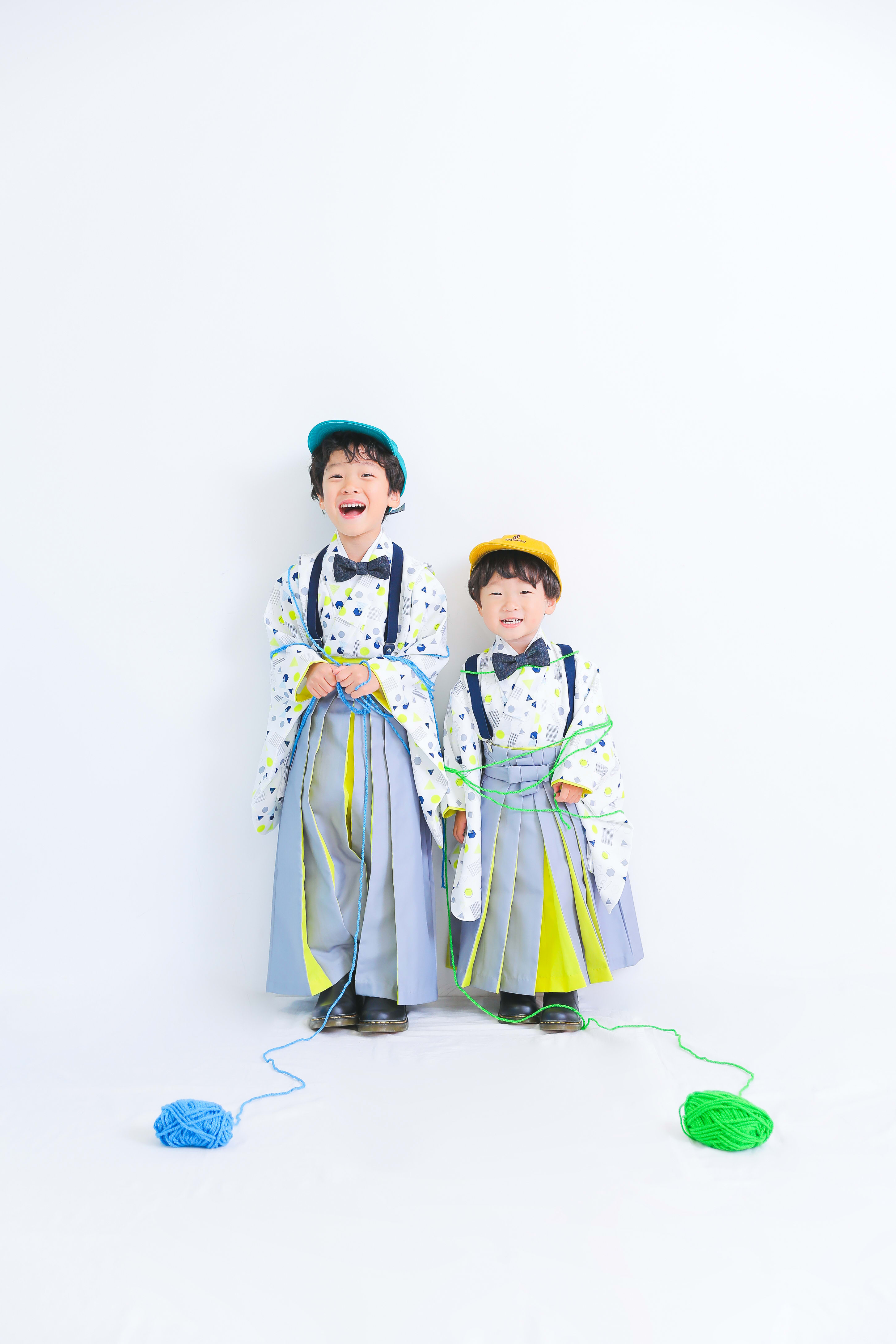 七五三　兄弟　5歳　3歳