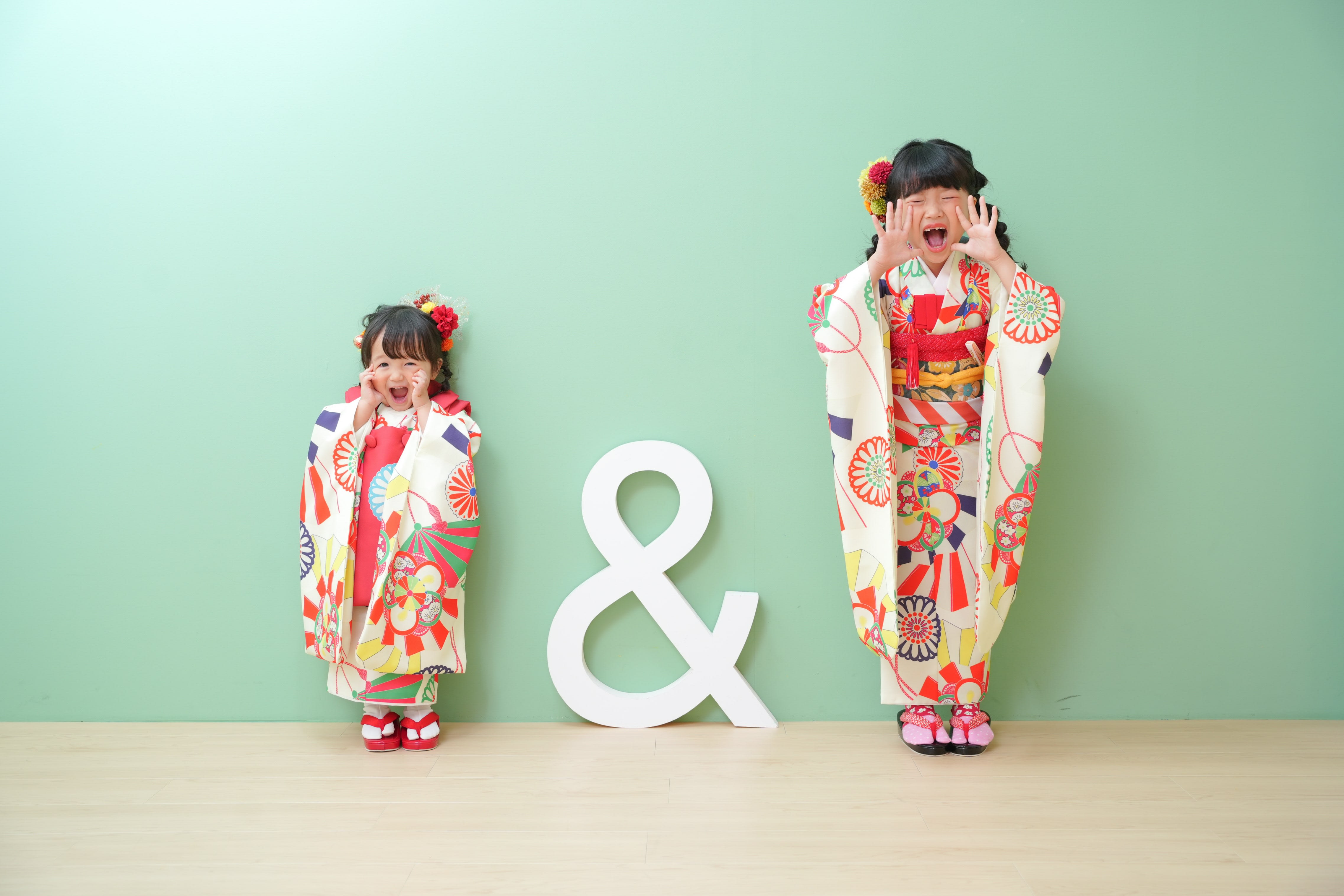 七五三　3歳　女の子　7歳　女の子