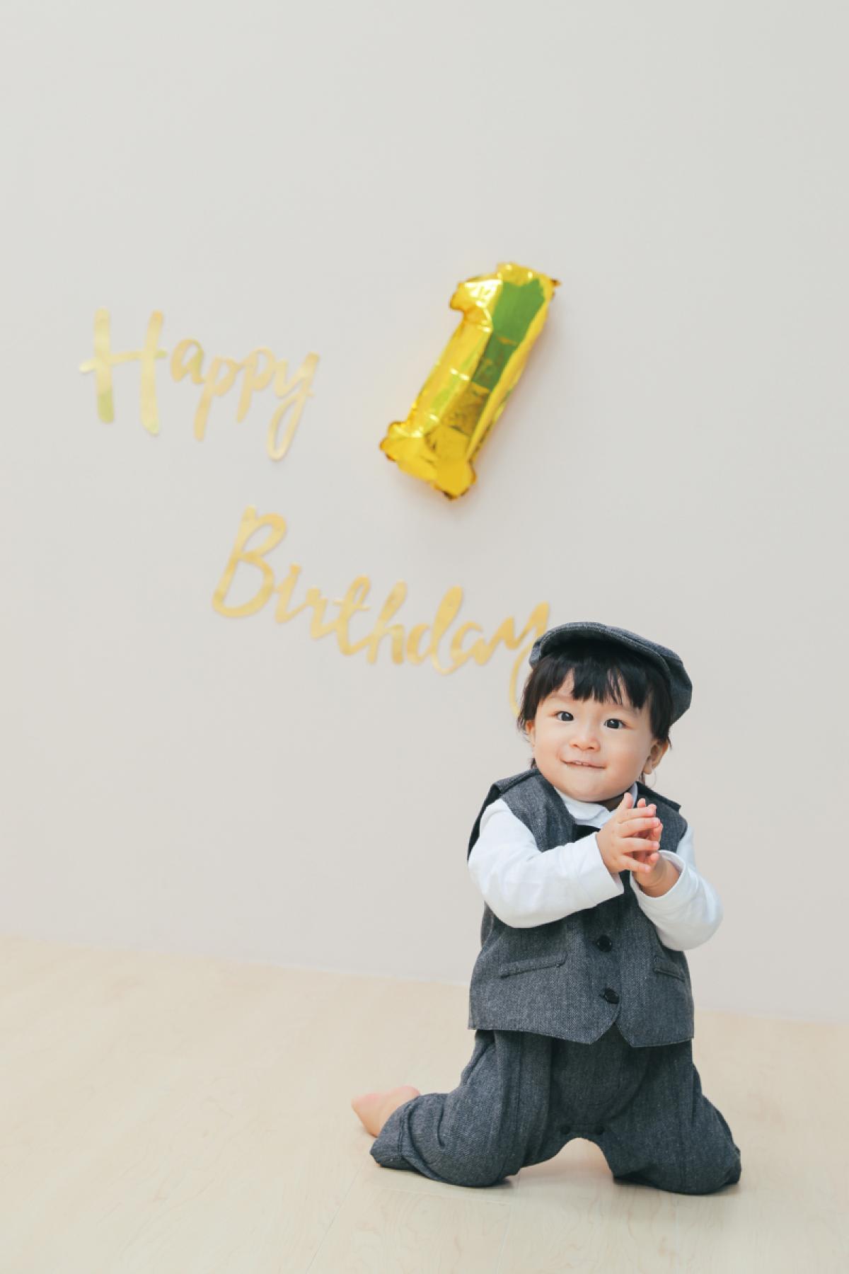 バースデー　お誕生日　1才　キッズ写真　HAPISTA