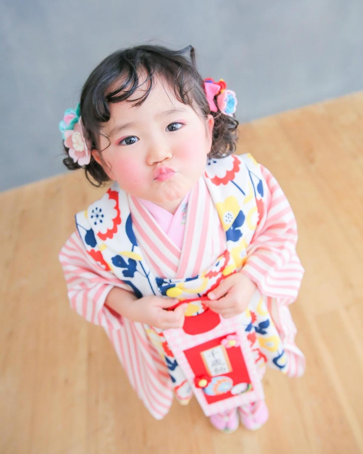 七五三　記念写真　3才女の子　キッズフォトハウス　HAPISTA