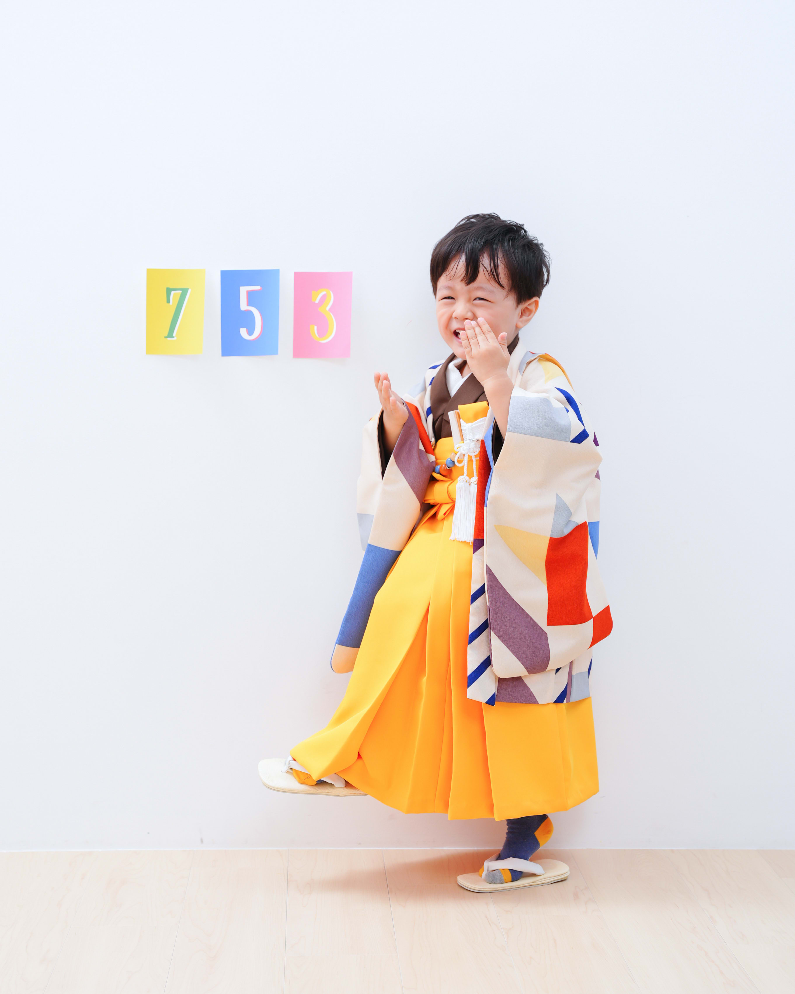 ３歳 七五三 家族写真 可愛い