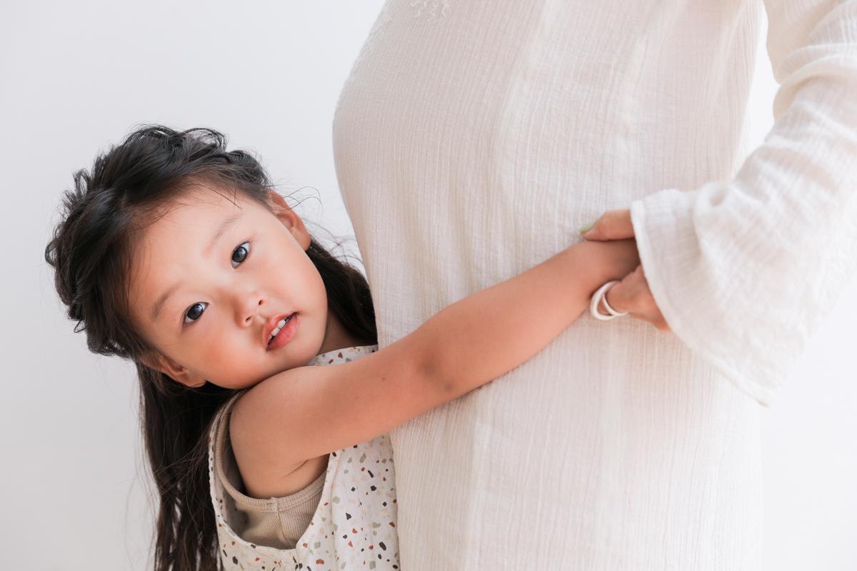 マタニティ　家族写真　お姉ちゃん　ママ　フォトスタジオ　ハピスタ　