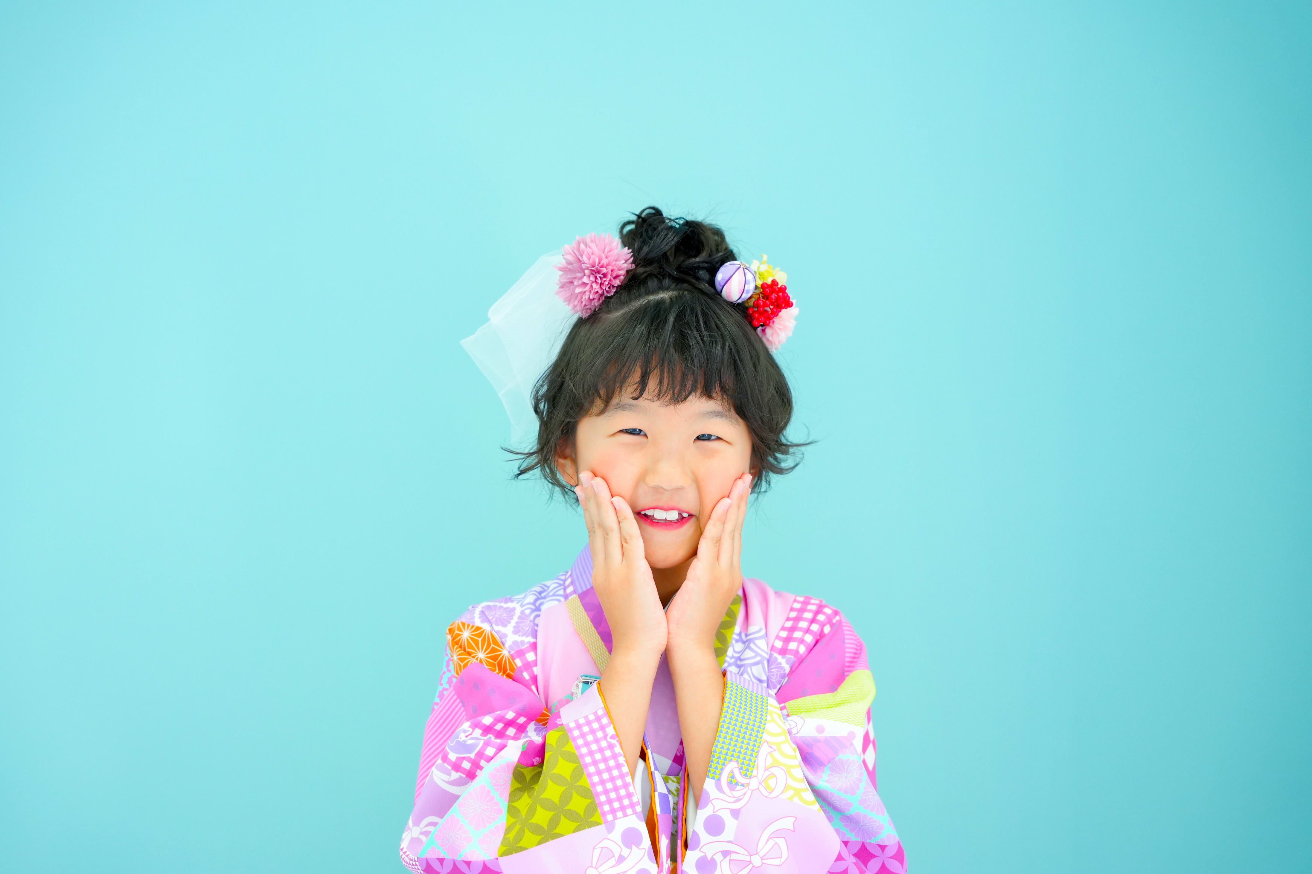 七五三　七五三撮影　753　7歳女の子　7歳着物　四つ身　オリジナル着物　なかもず店　ハピスタなかもず店　HAPISTAなかもず店