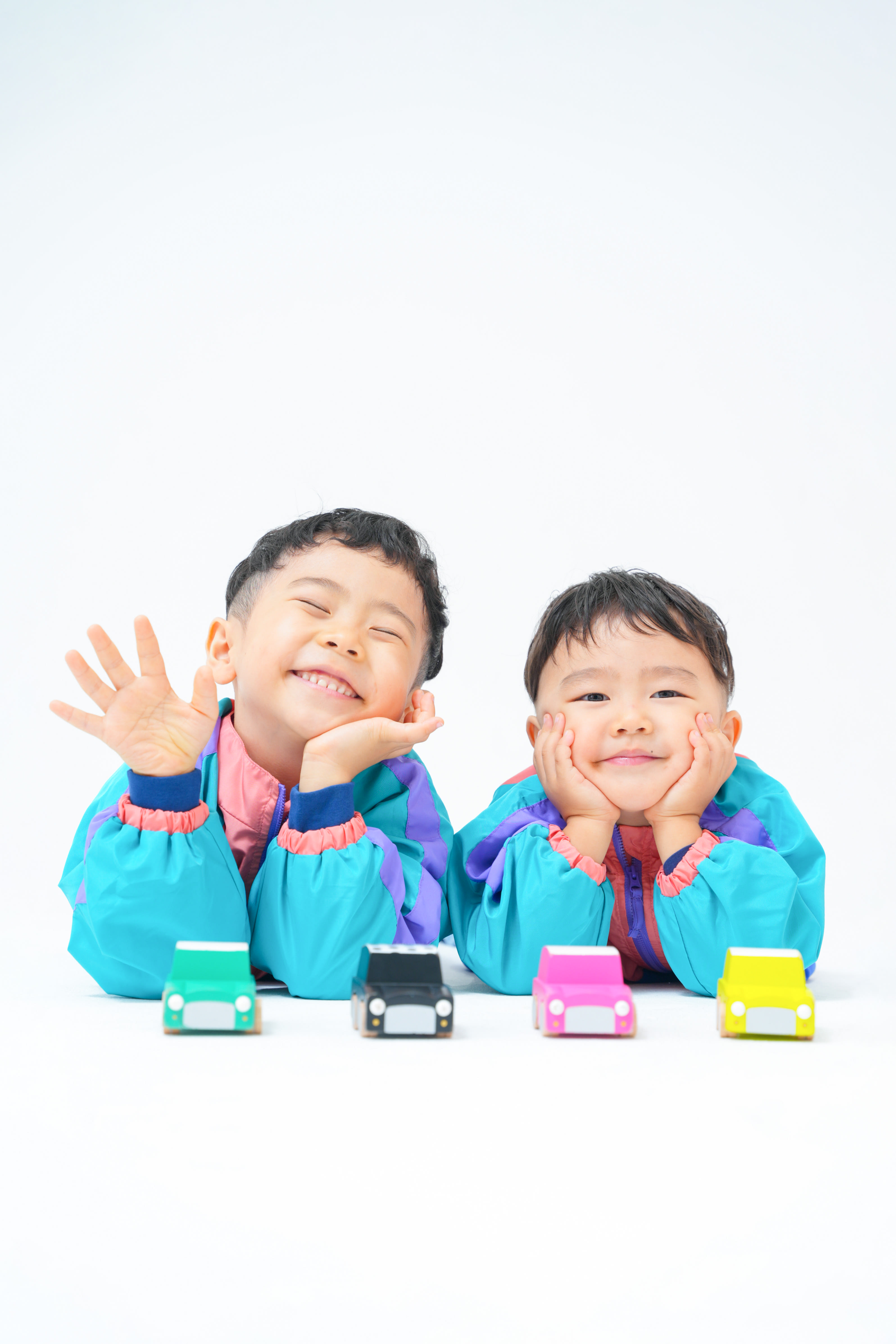 七五三　家族写真　3歳　5歳　男の子　兄弟