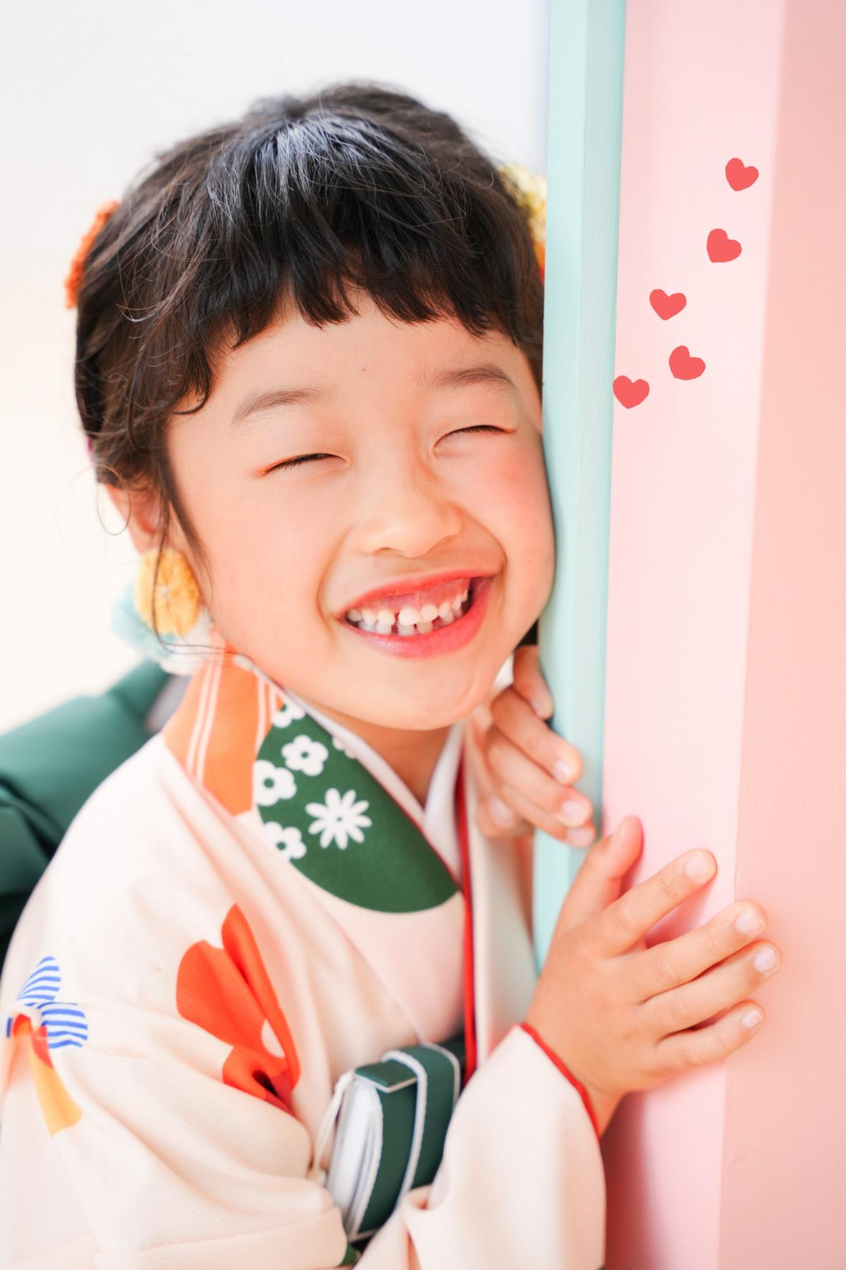 七五三　記念写真　7才女の子　キッズフォトハウス　HAPISTA