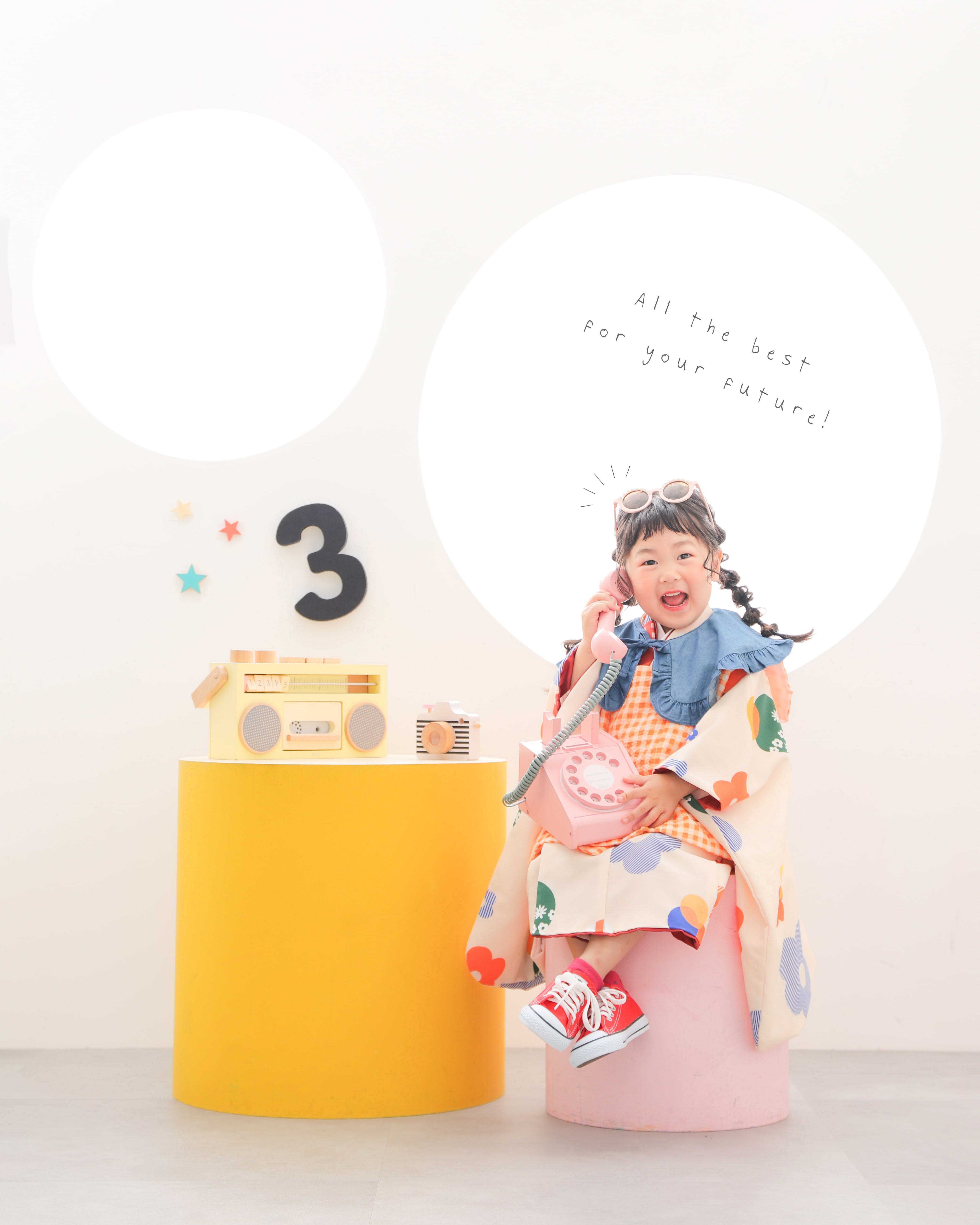 七五三　3歳　女の子　着物