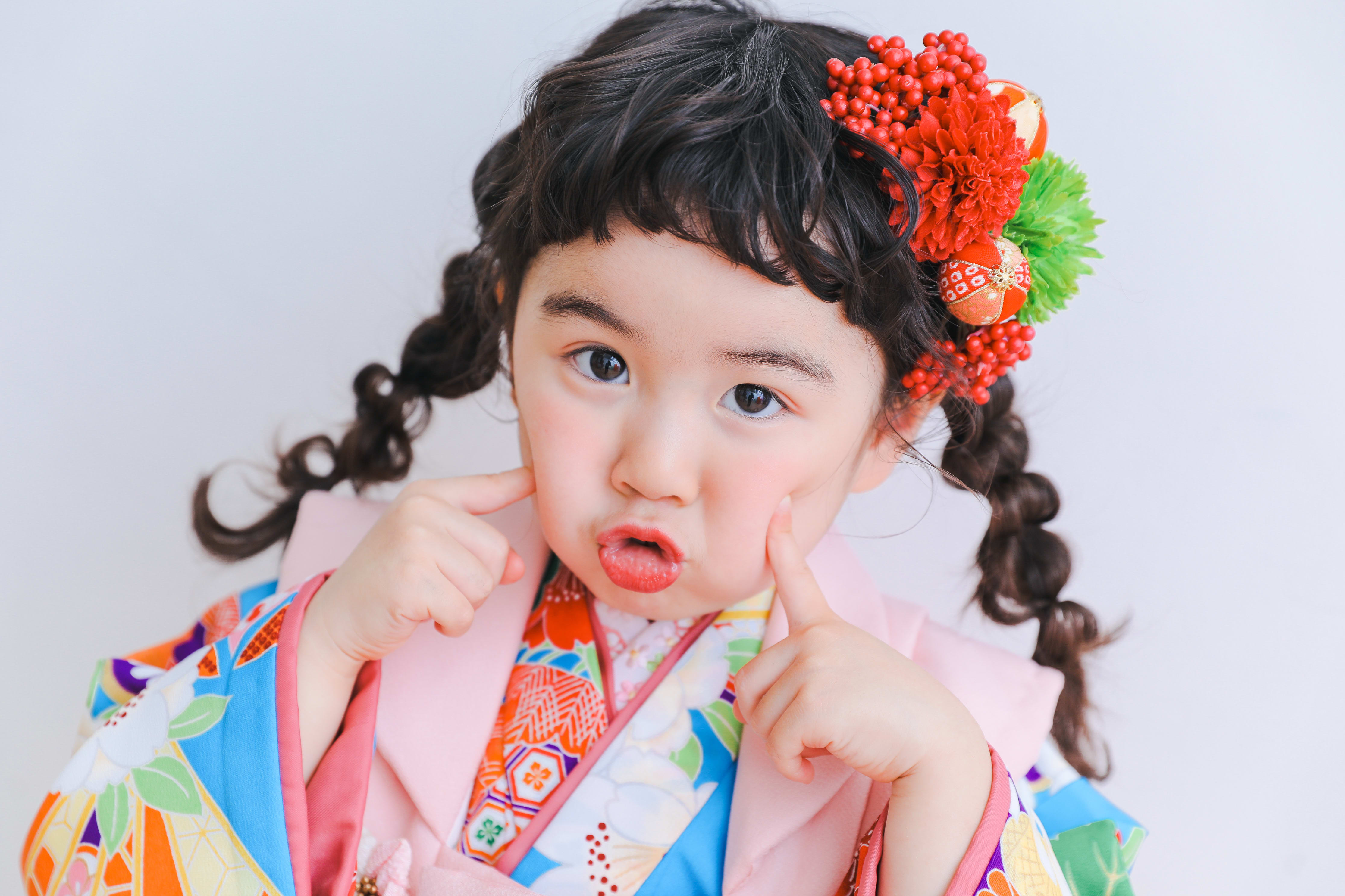 七五三　記念写真　3才女の子　キッズフォトハウス　HAPISTA