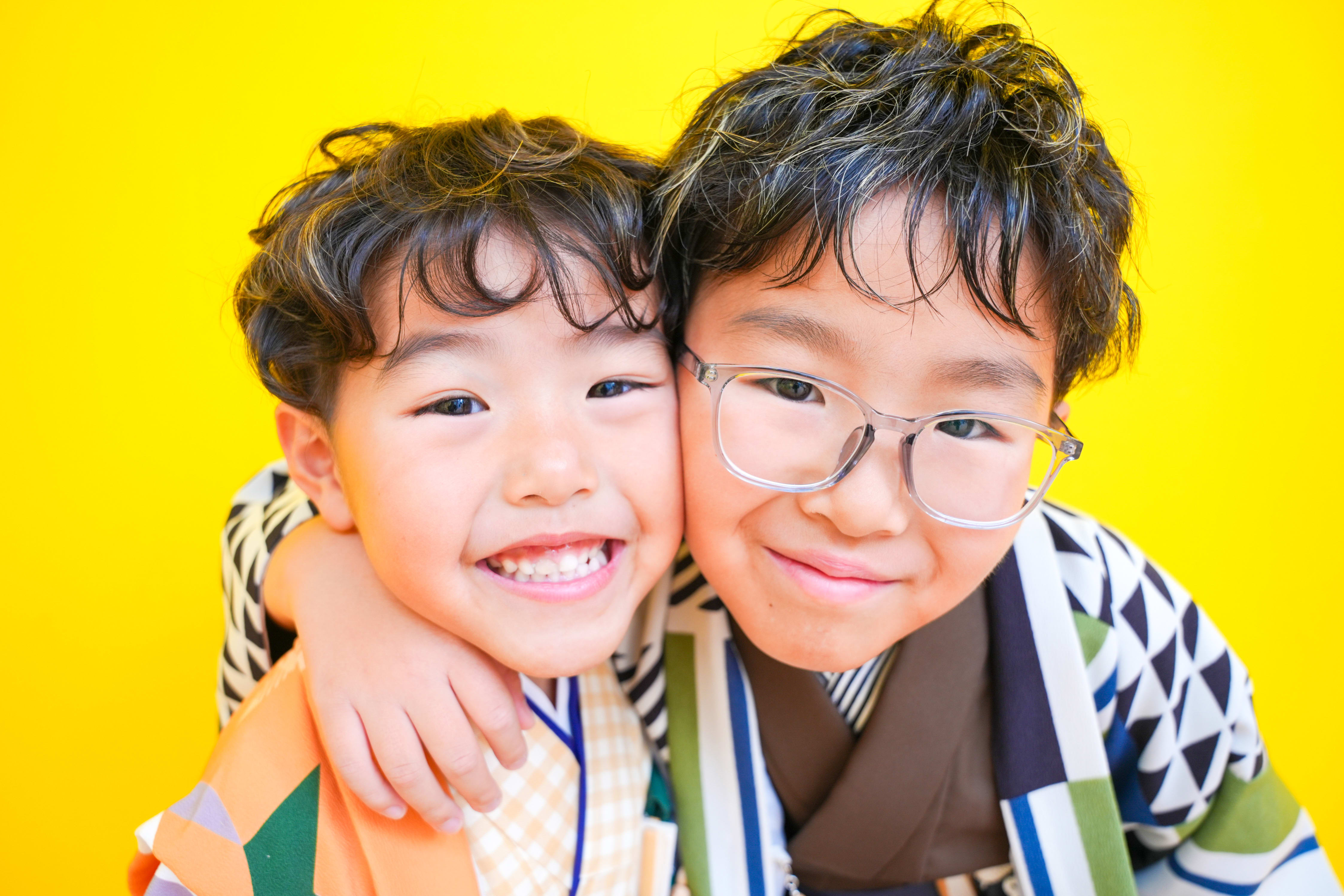 5歳男の子　10歳男の子　兄弟　753 七五三　2分の1成人式