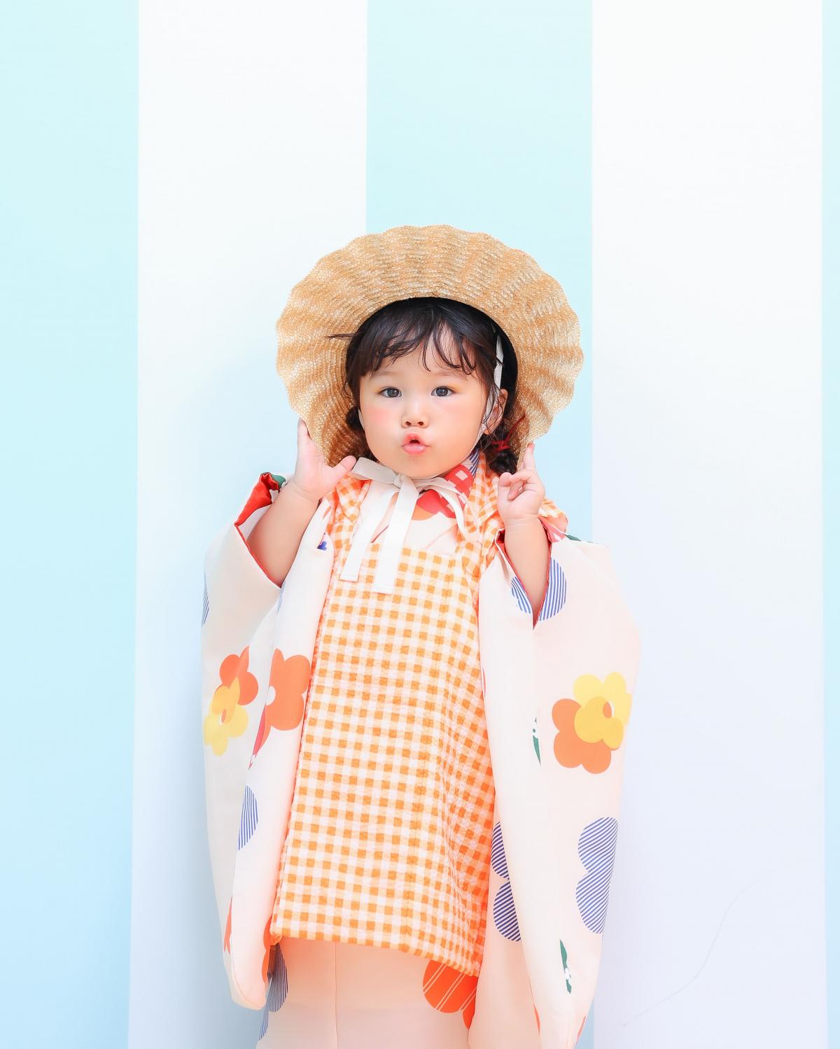 七五三　記念写真　3才女の子　キッズフォトハウス　HAPISTA