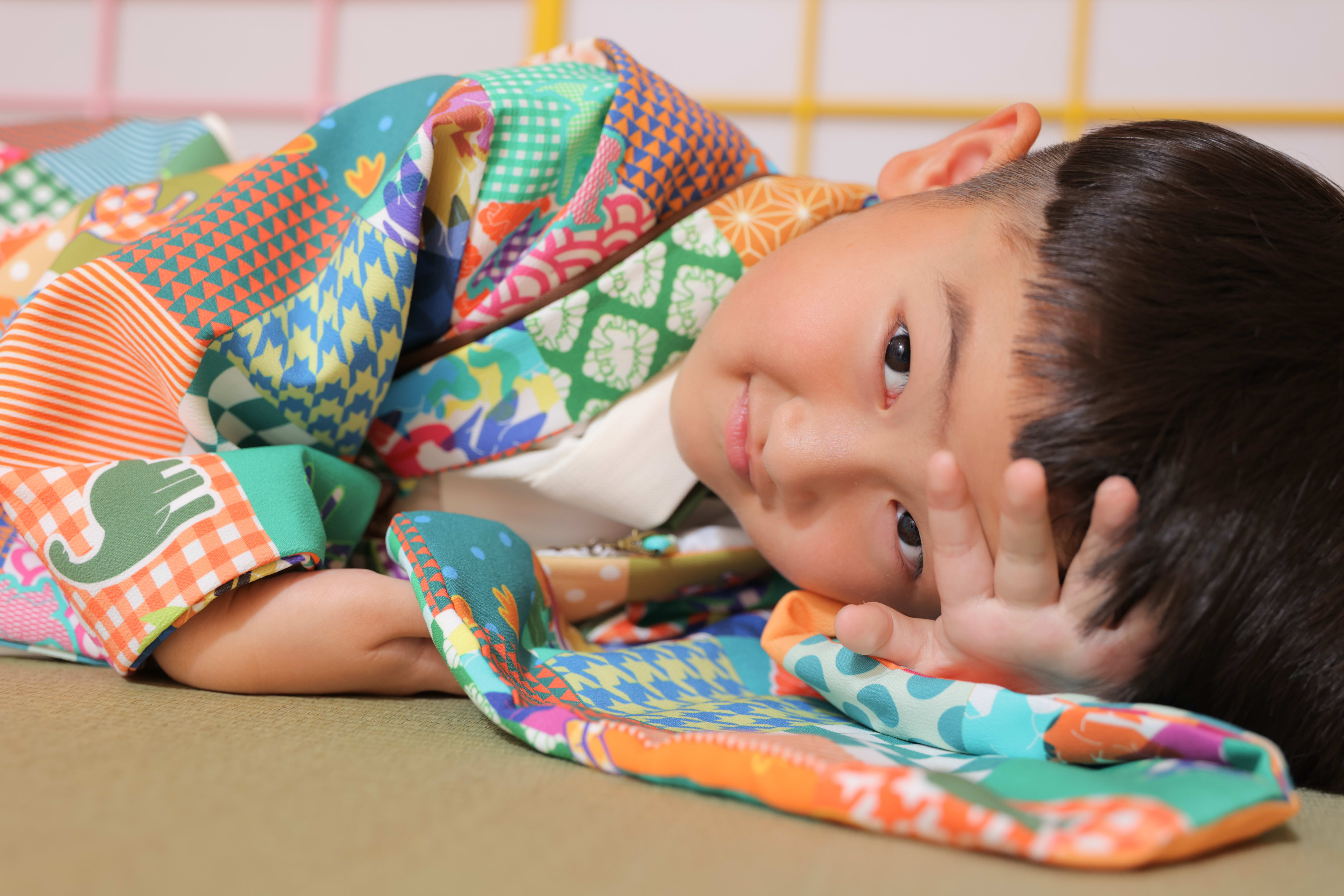 七五三　記念写真　男の子　キッズフォトハウス　HAPISTA