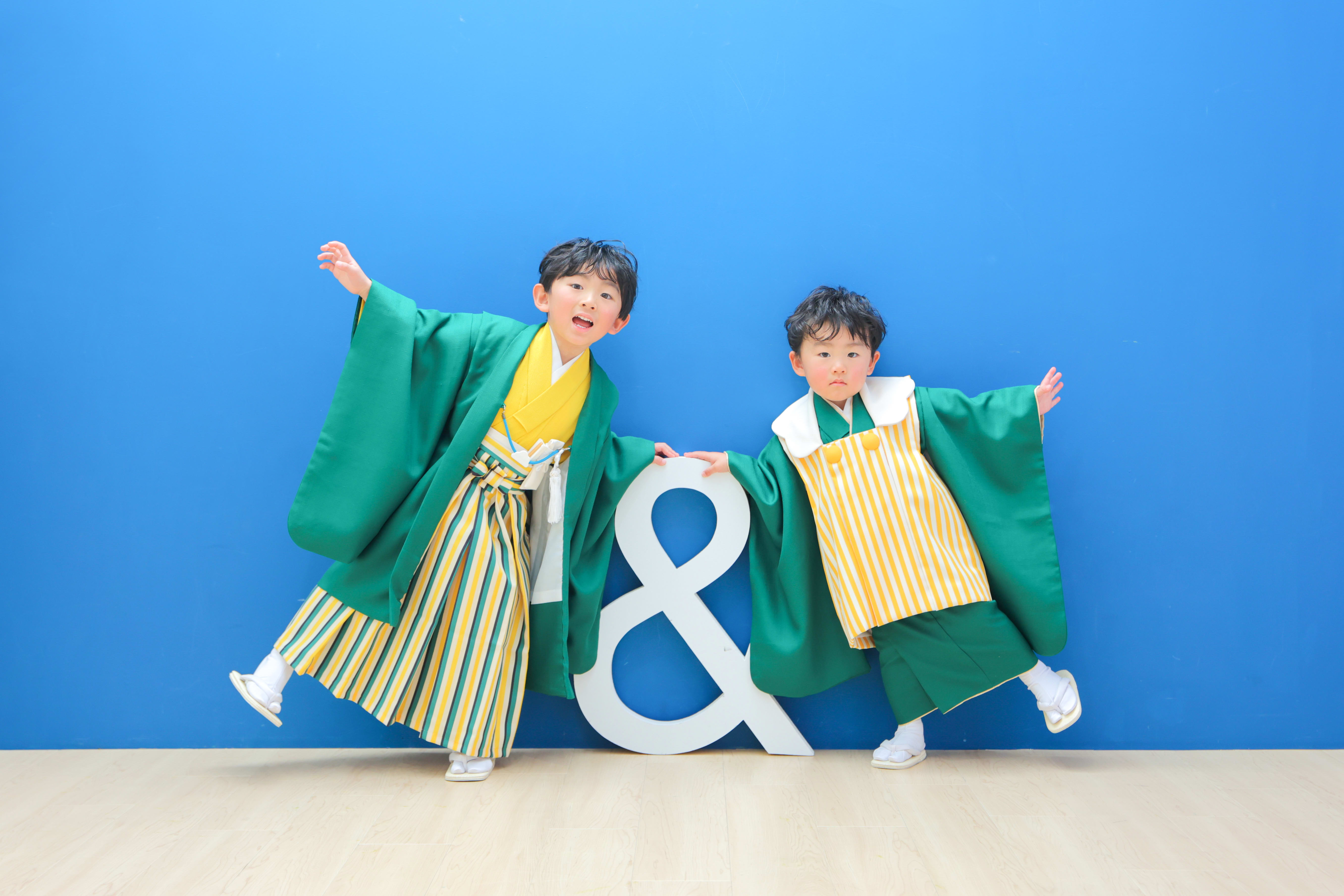 3歳女の子 5歳男の子　兄弟　753 七五三