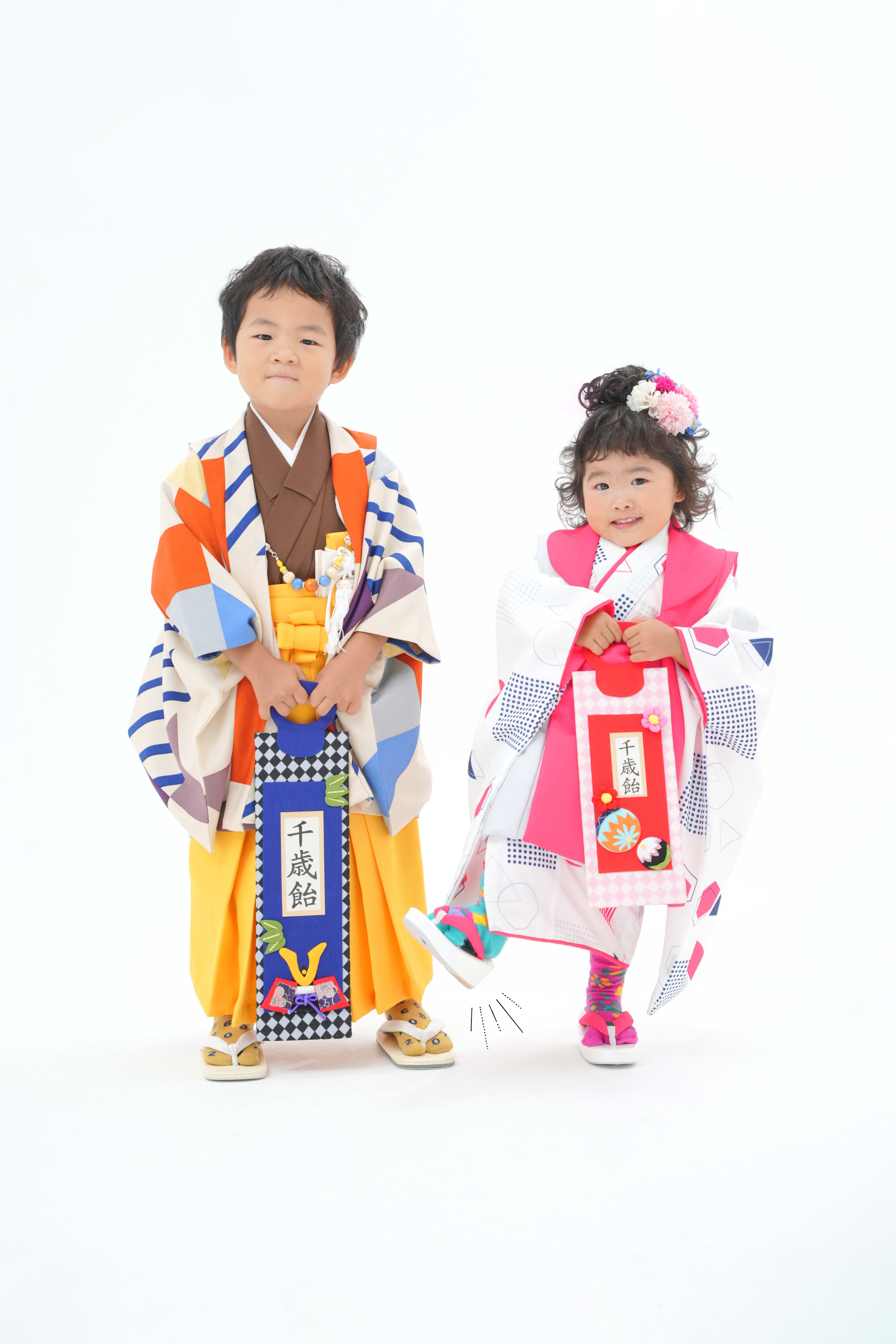 3歳　5歳 七五三　男の子　女の子　フォトスタジオ　なかもずフォトスタジオ　堺市七五三　七五三撮影