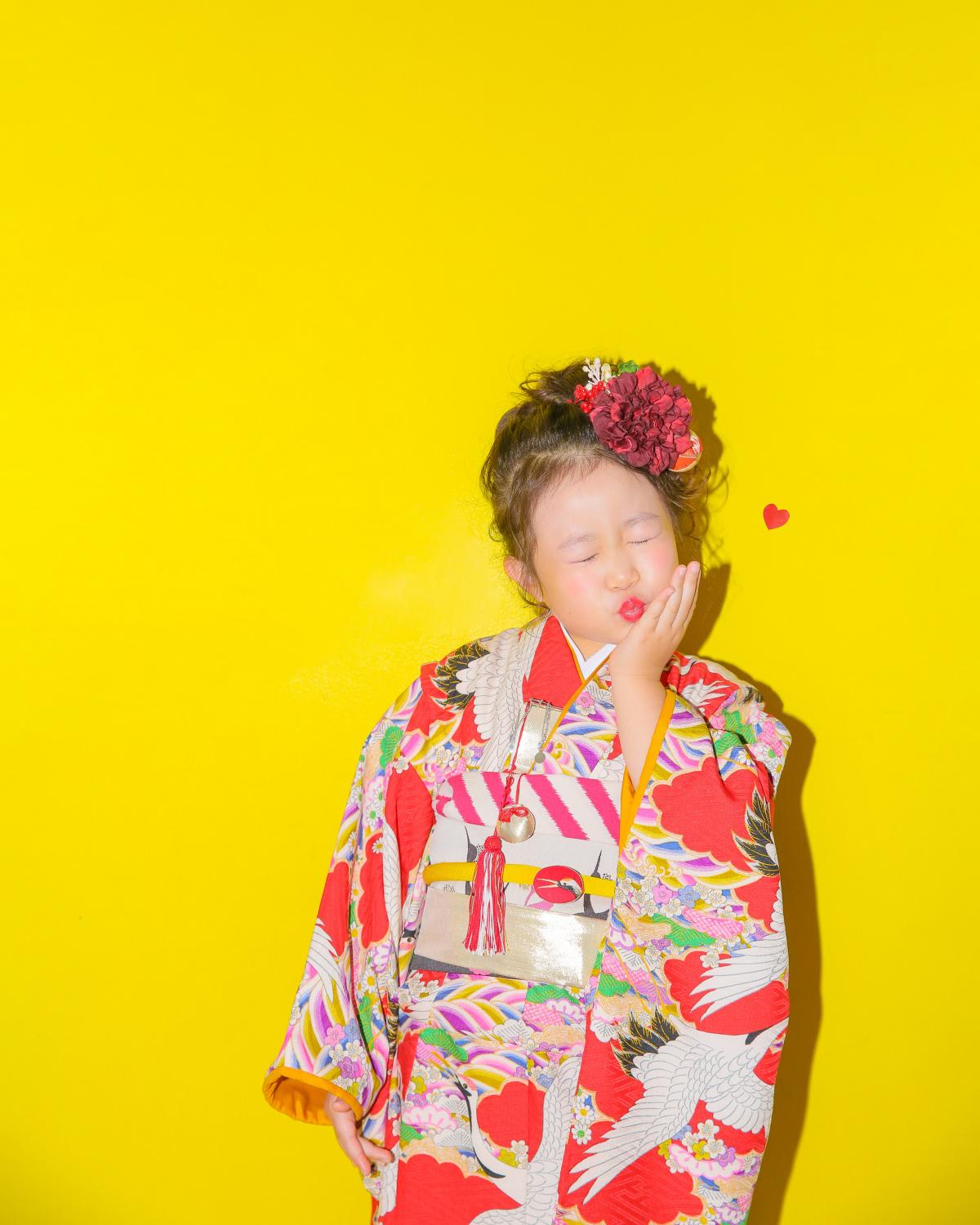 七五三　記念写真　女の子　キッズフォトハウス　HAPISTA