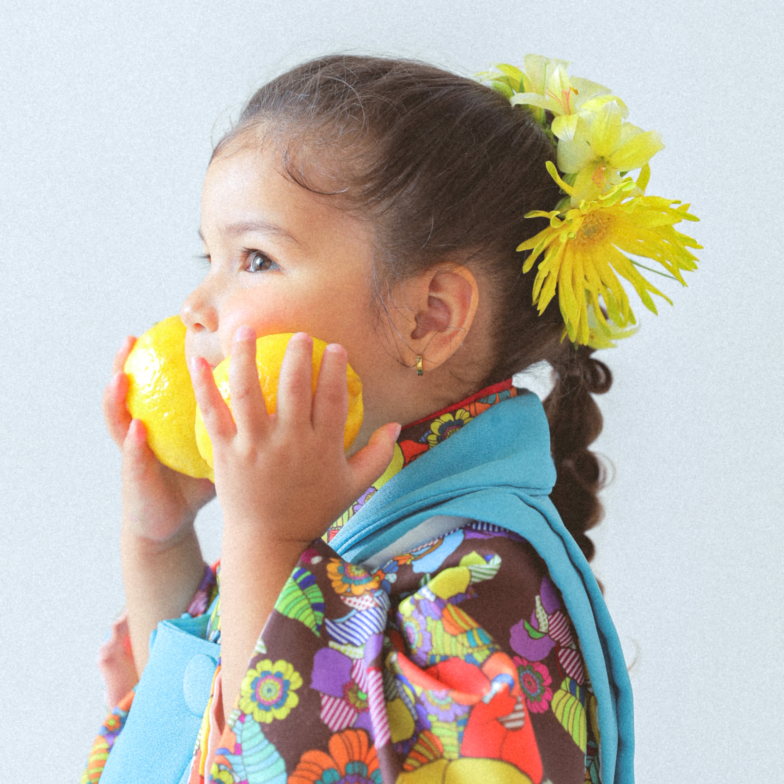 七五三前撮り　３兄弟　世田谷区　オリジナル着物　キッズヘアメイク