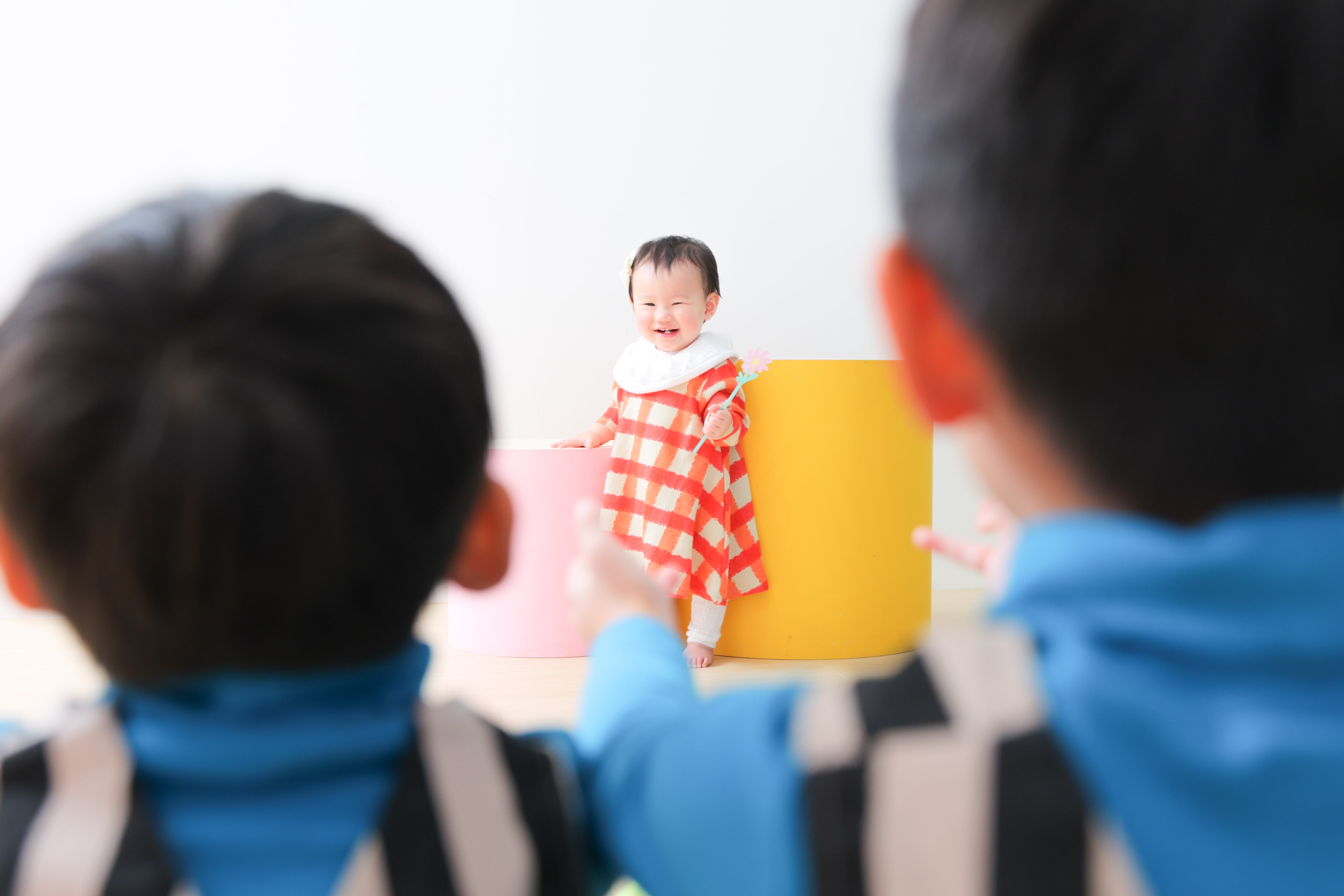 兄妹写真　1歳バースデー