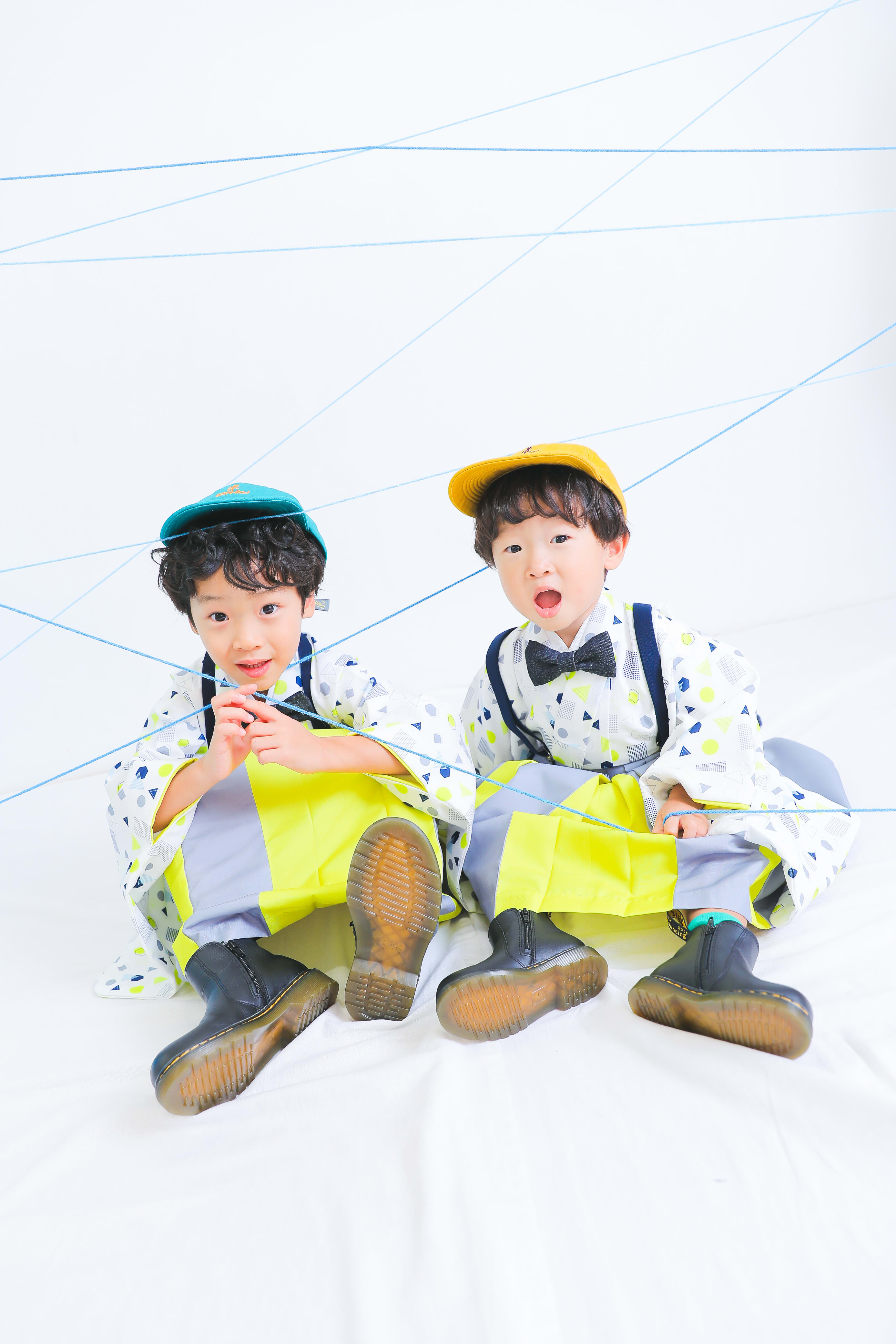 七五三　兄弟　5歳　3歳