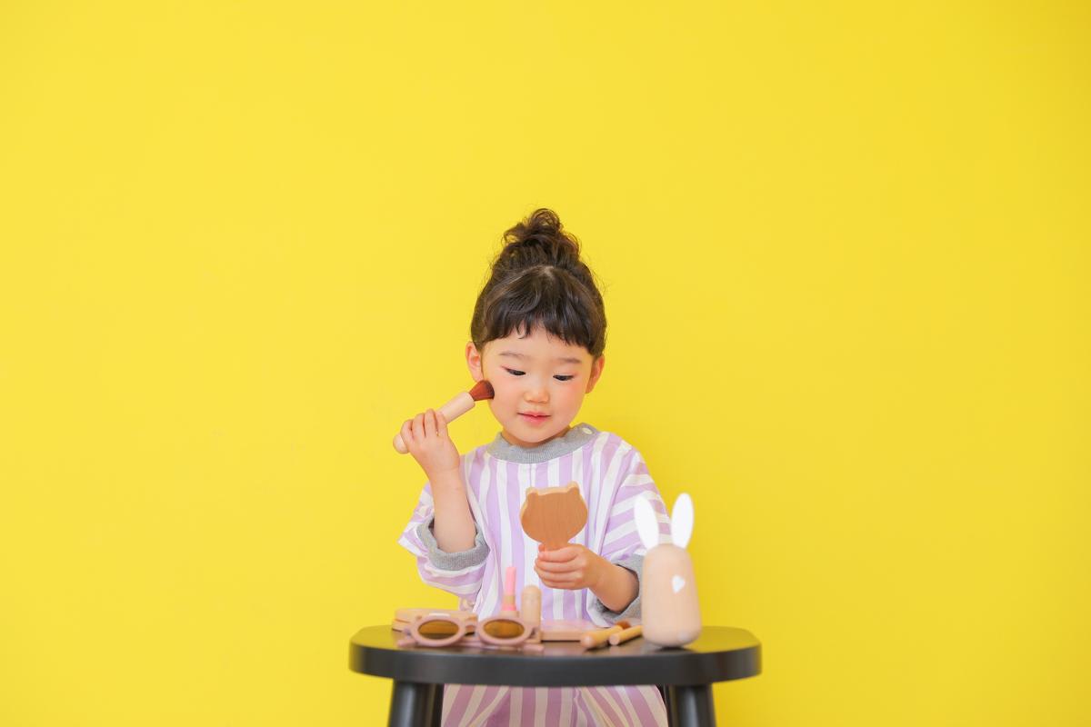 七五三　記念写真　女の子　ボーダー　キッズフォトハウス　HAPISTA