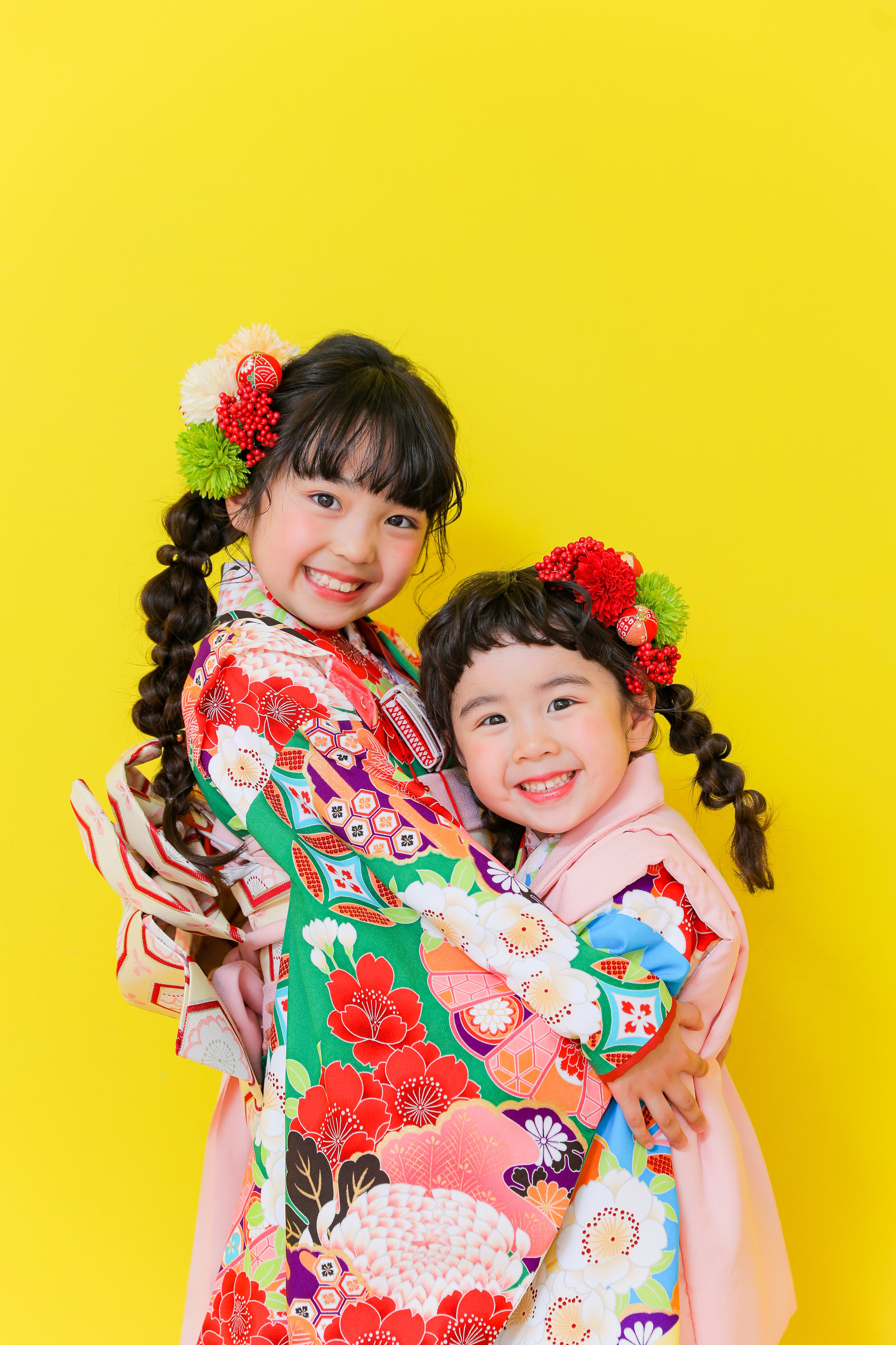 七五三　記念写真　姉妹撮影　キッズフォトハウス　HAPISTA