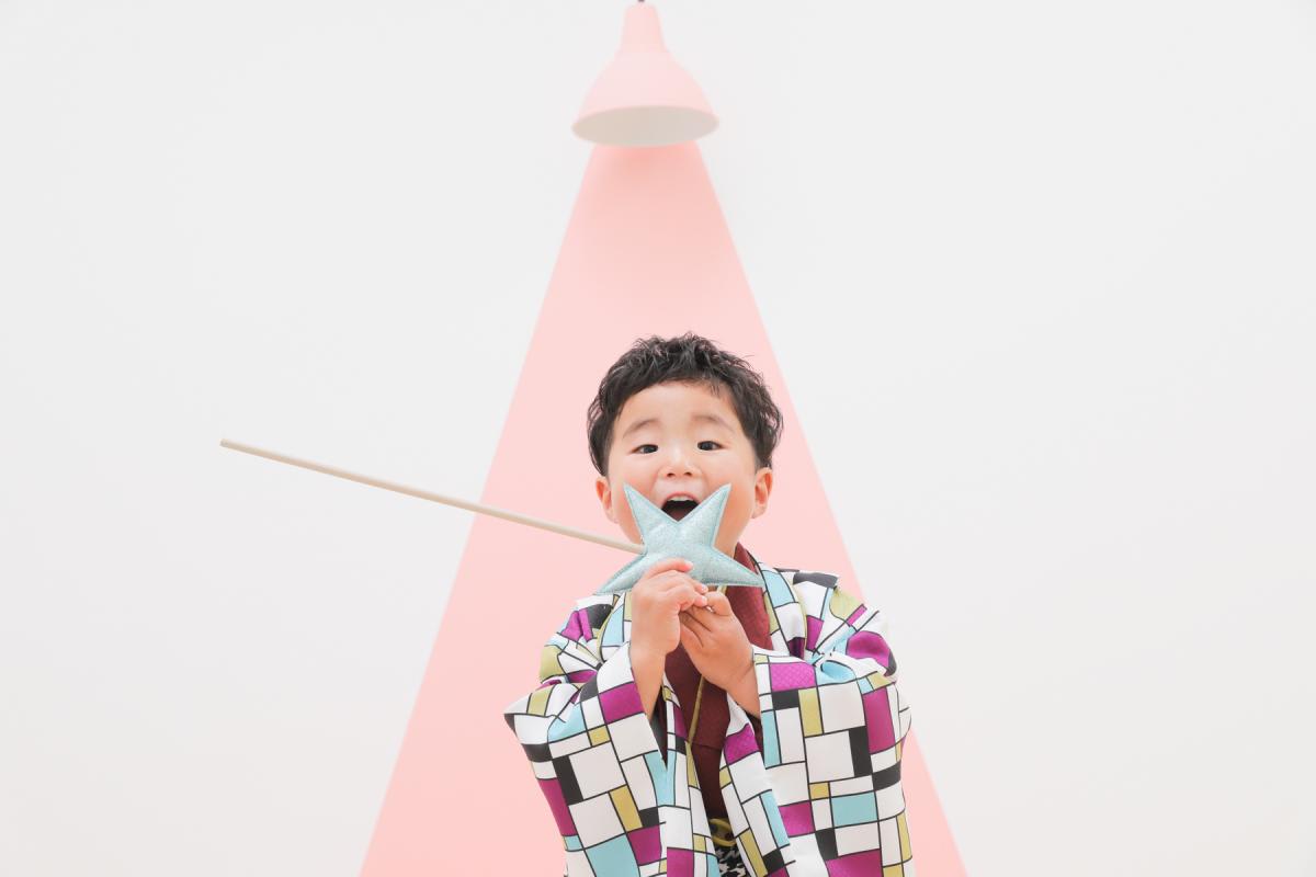 七五三　記念写真　男の子　星　キッズフォトハウス　HAPISTA