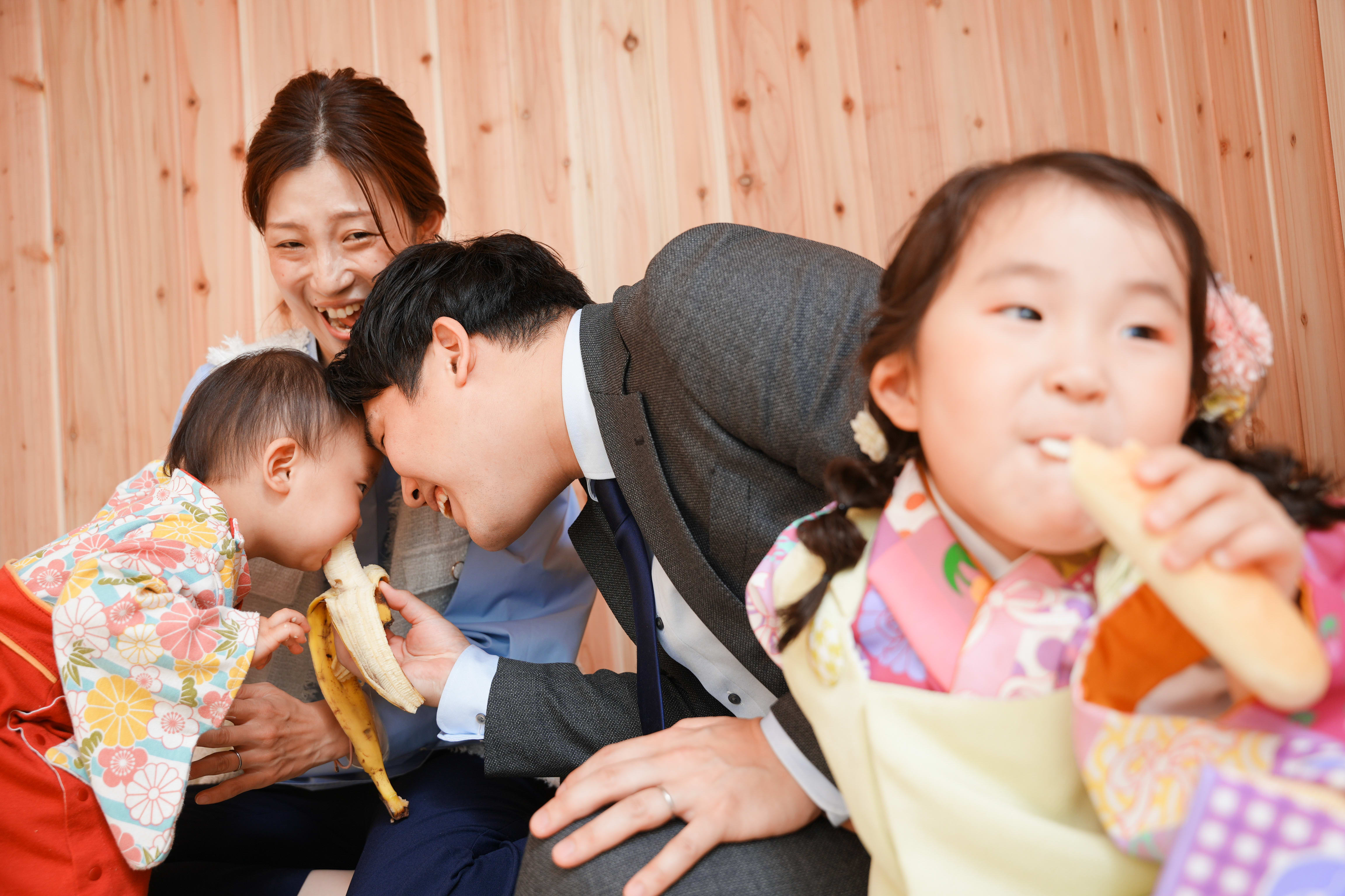 七五三　七五三撮影　753 753撮影　3歳女の子　女の子着物　オリジナル着物　キッズフォトスタジオ　フォトスタジオ　大阪フォトスタジオ　堺市フォトスタジオ　家族　家族撮影　家族フォト　ファミリー
