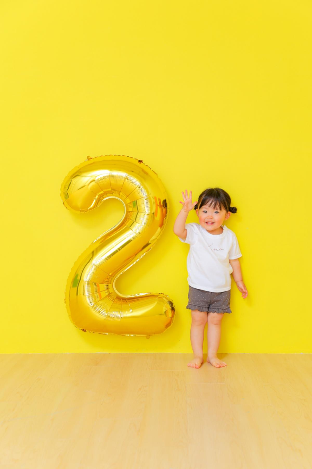 バースデー　お誕生日　2才　女の子　キッズ写真　HAPISTA