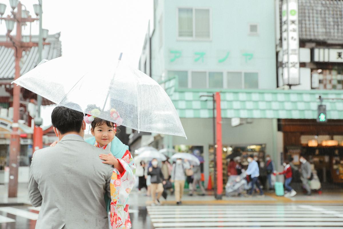 七五三　3歳女の子　可愛い　カラフル　キッズフォトスタジオ　ハピスタ