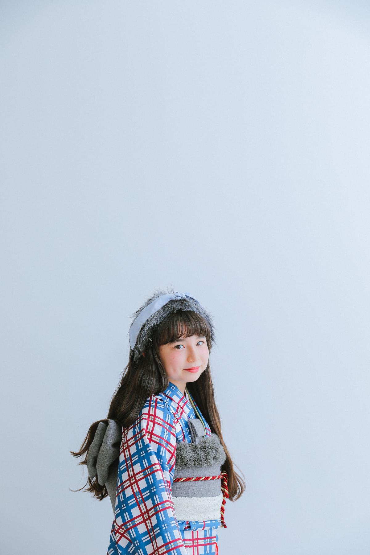 七五三　７歳女の子　可愛い　カラフル　キッズフォトスタジオ　ハピスタ