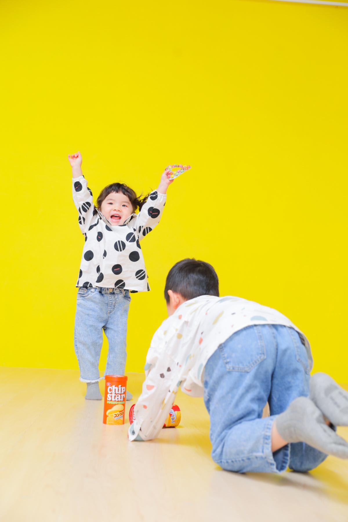 兄弟撮影　カラフル　キッズフォトスタジオ　ハピスタ