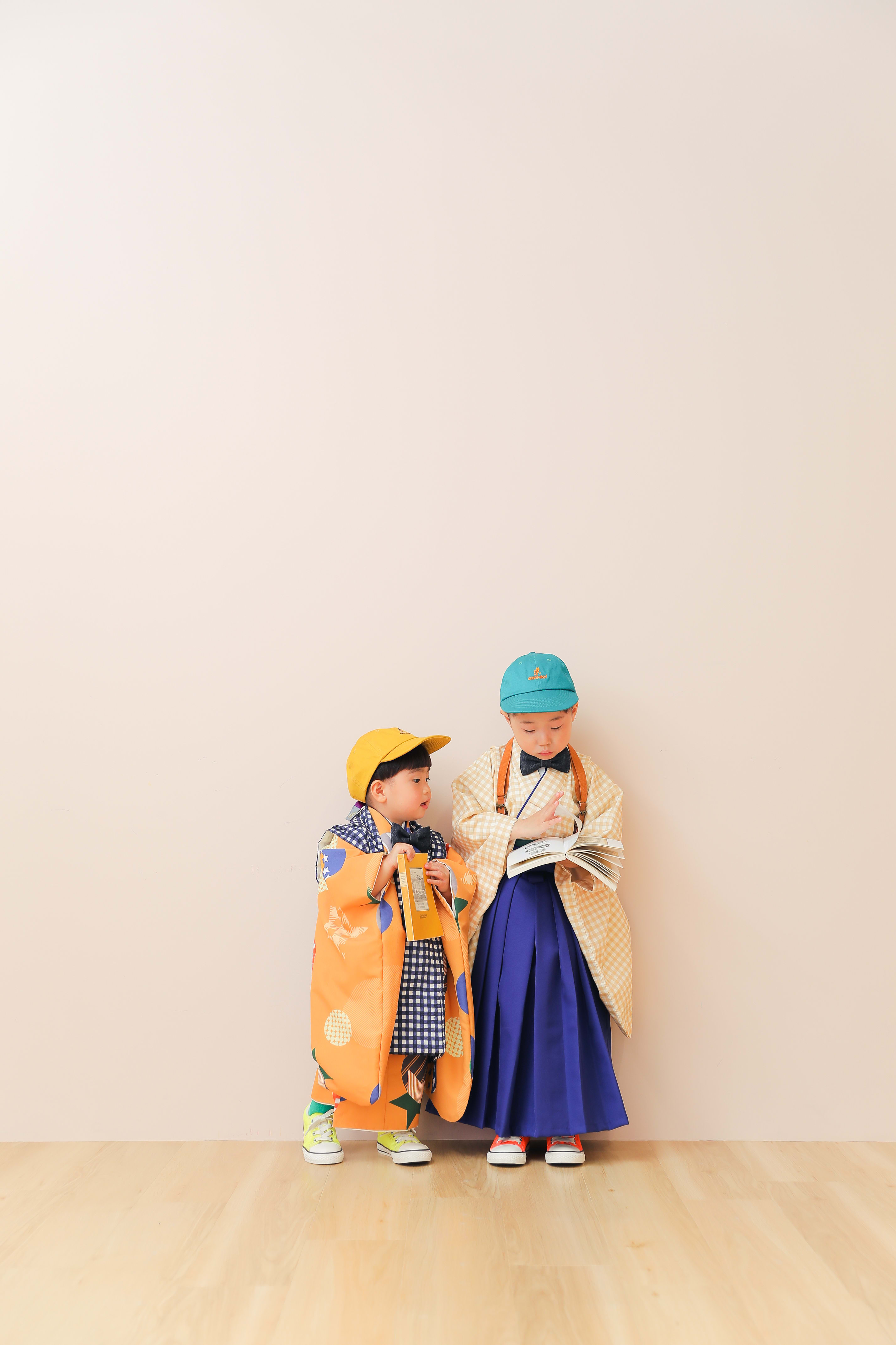 七五三　兄弟　5歳　3歳