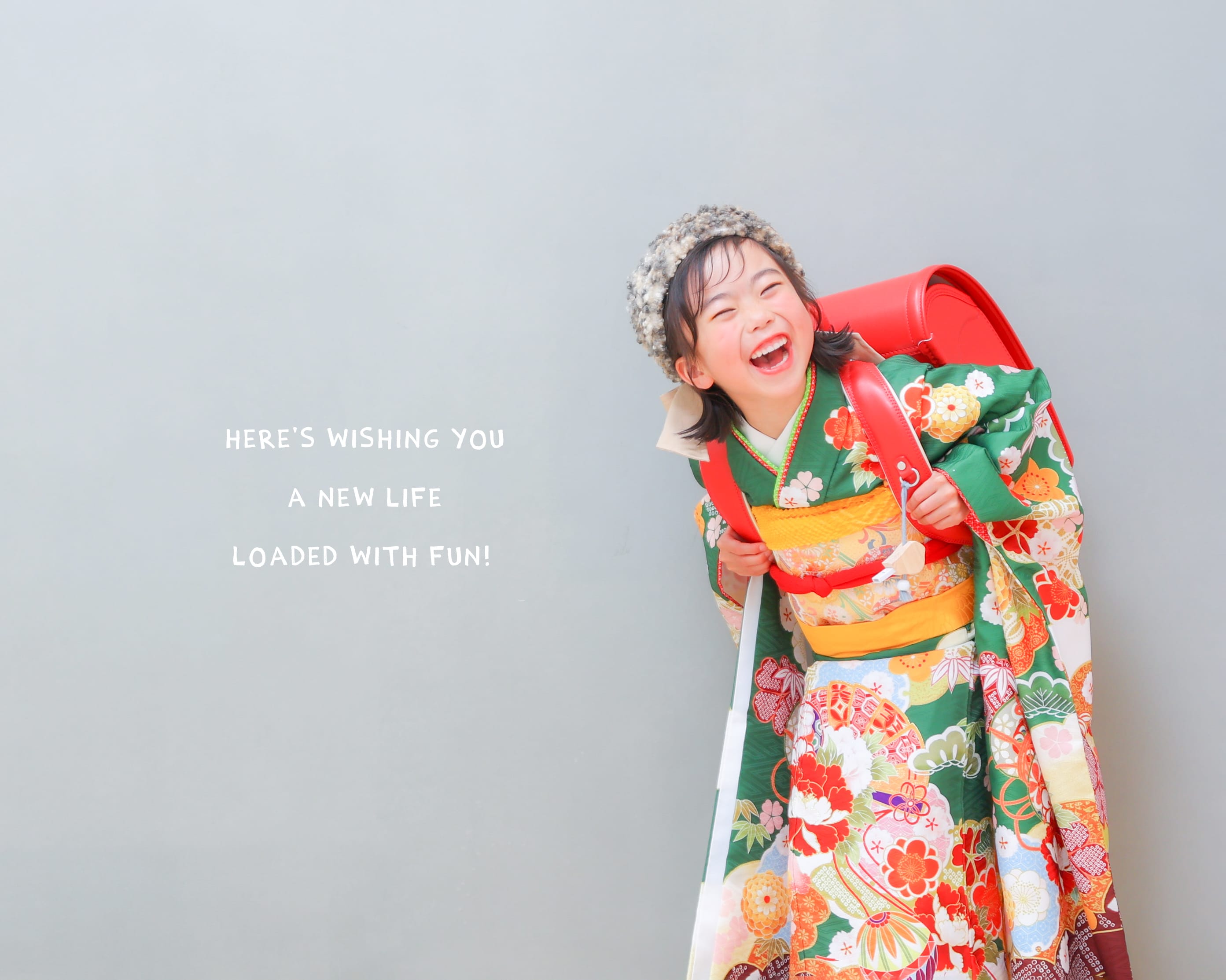 七五三　女の子　可愛い　ランドセル　カラフル　キッズフォトスタジオ　ハピスタ