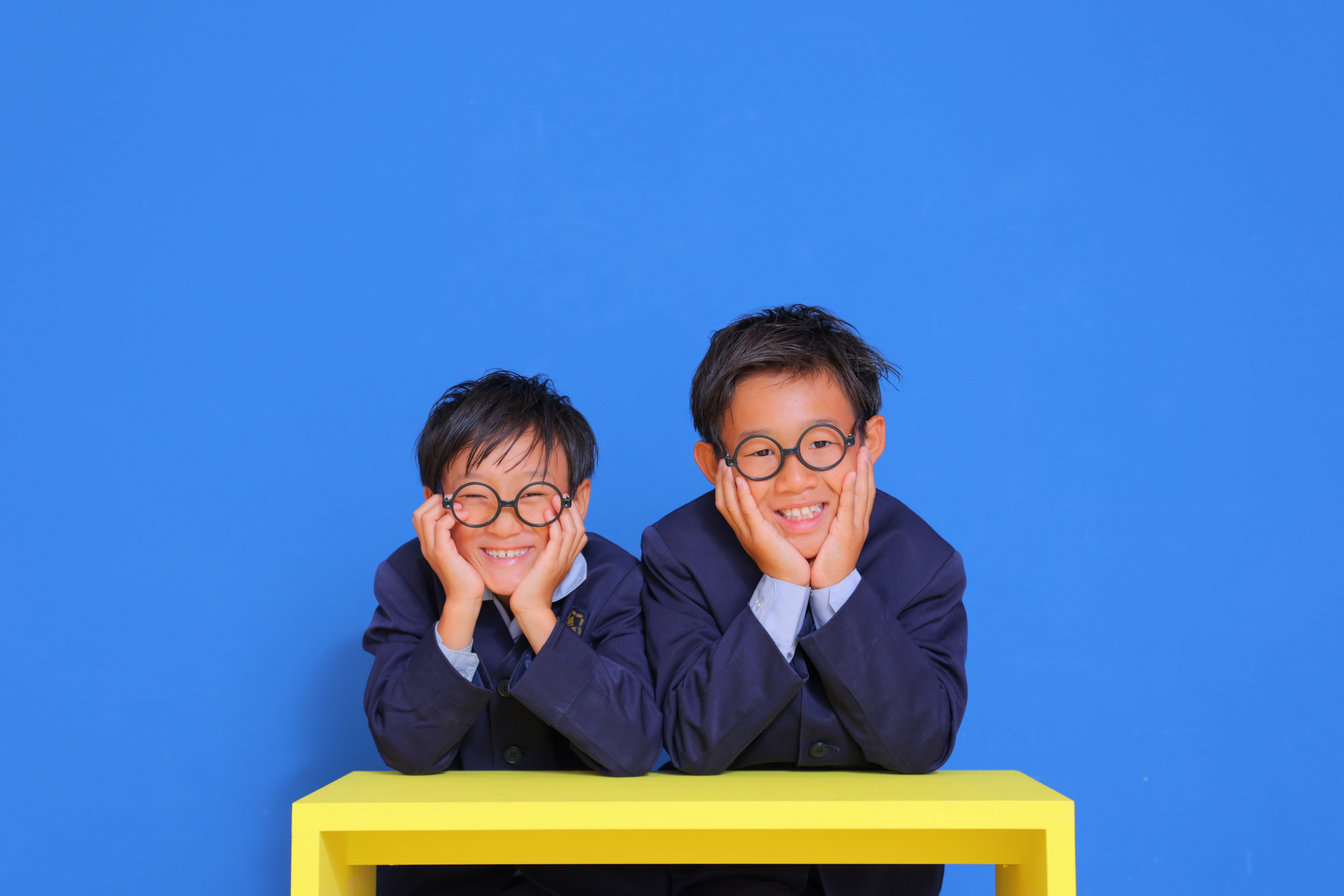 入学写真　ランドセル　兄弟　男の子