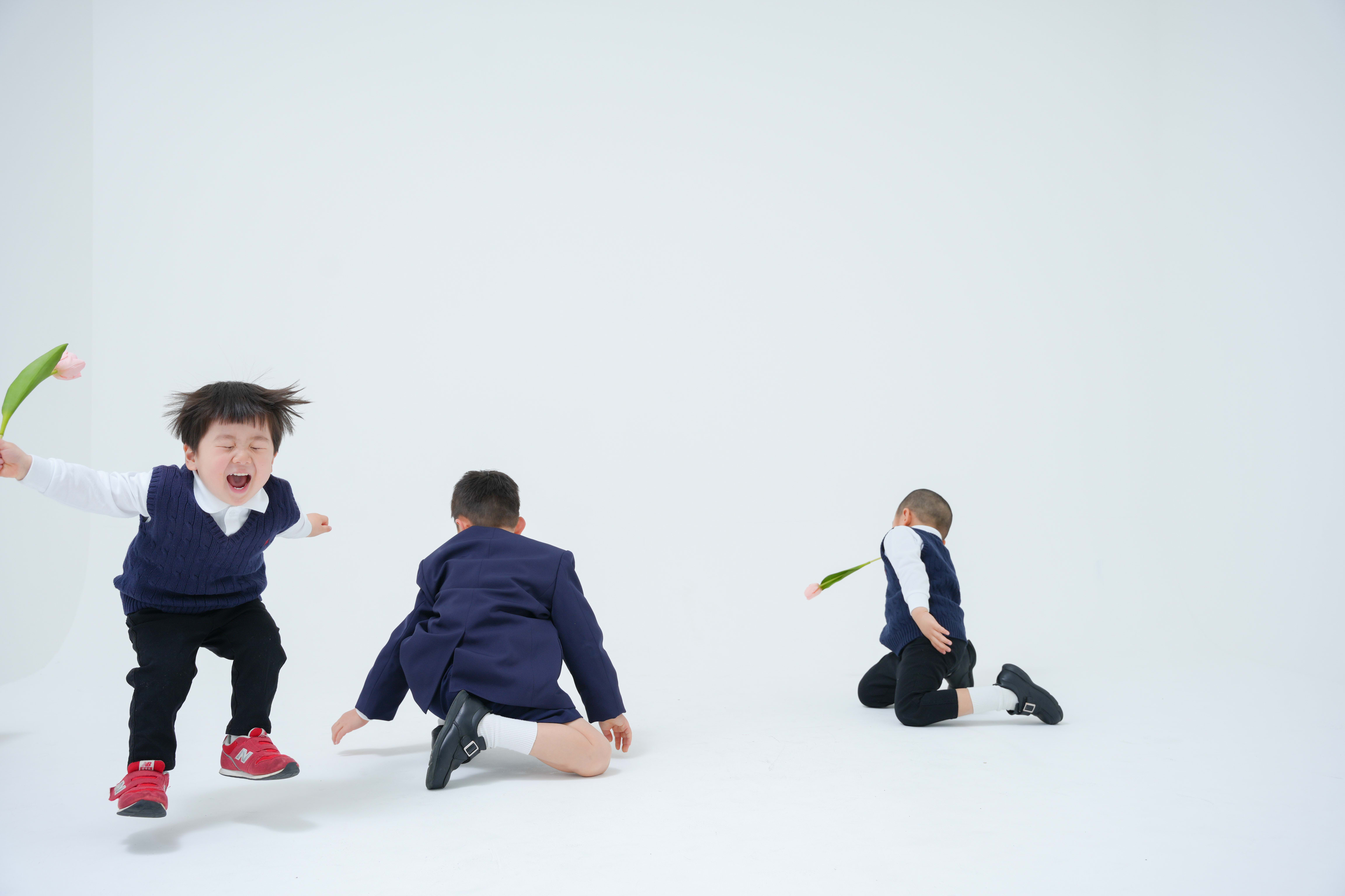 入園撮影　入学撮影　卒業撮影　卒園撮影　制服撮影　キッズフォトスタジオ　フォトスタジオ　大阪フォトスタジオ　堺市フォトスタジオ　3兄弟　