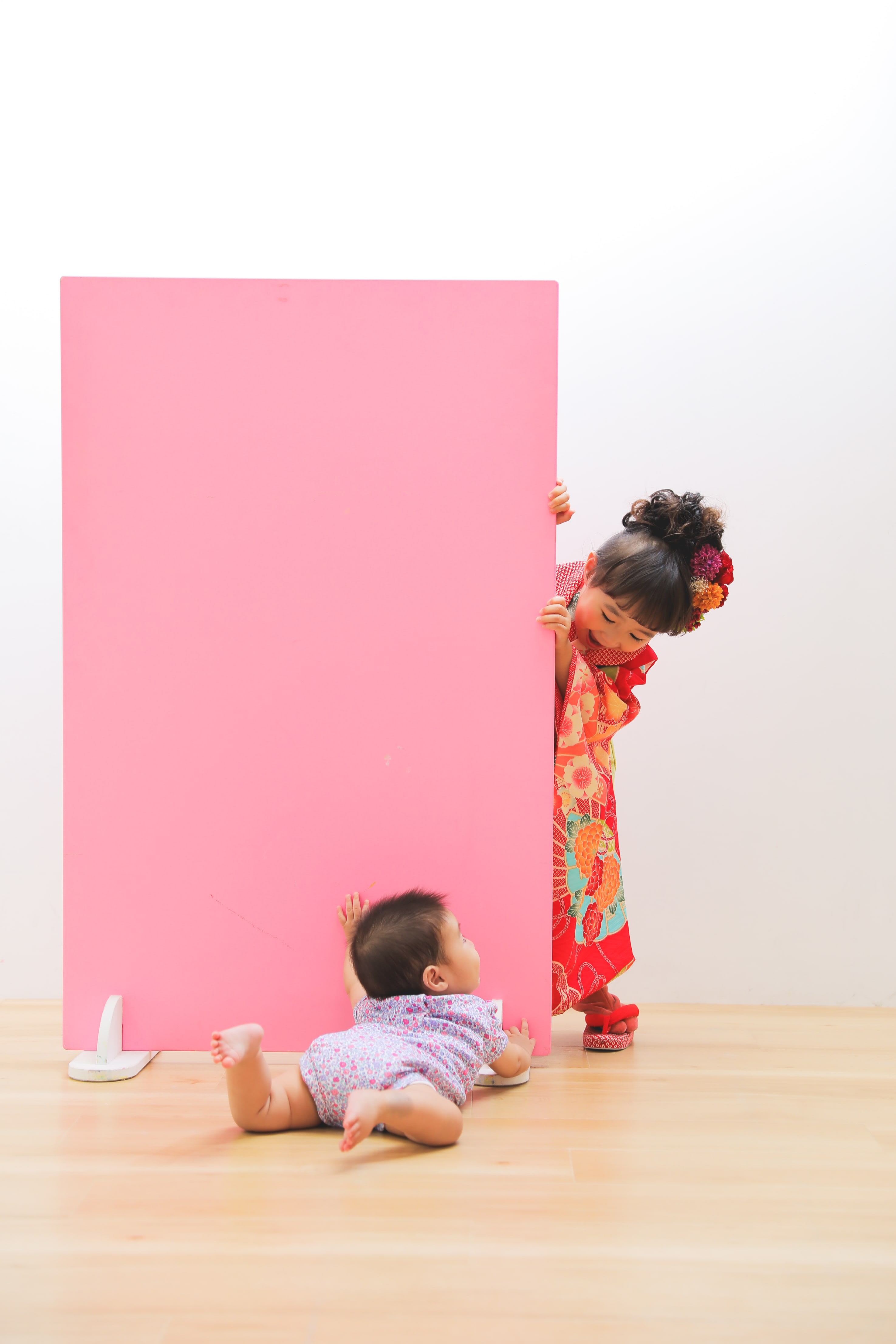 七五三前撮り　家族写真　３歳女の子