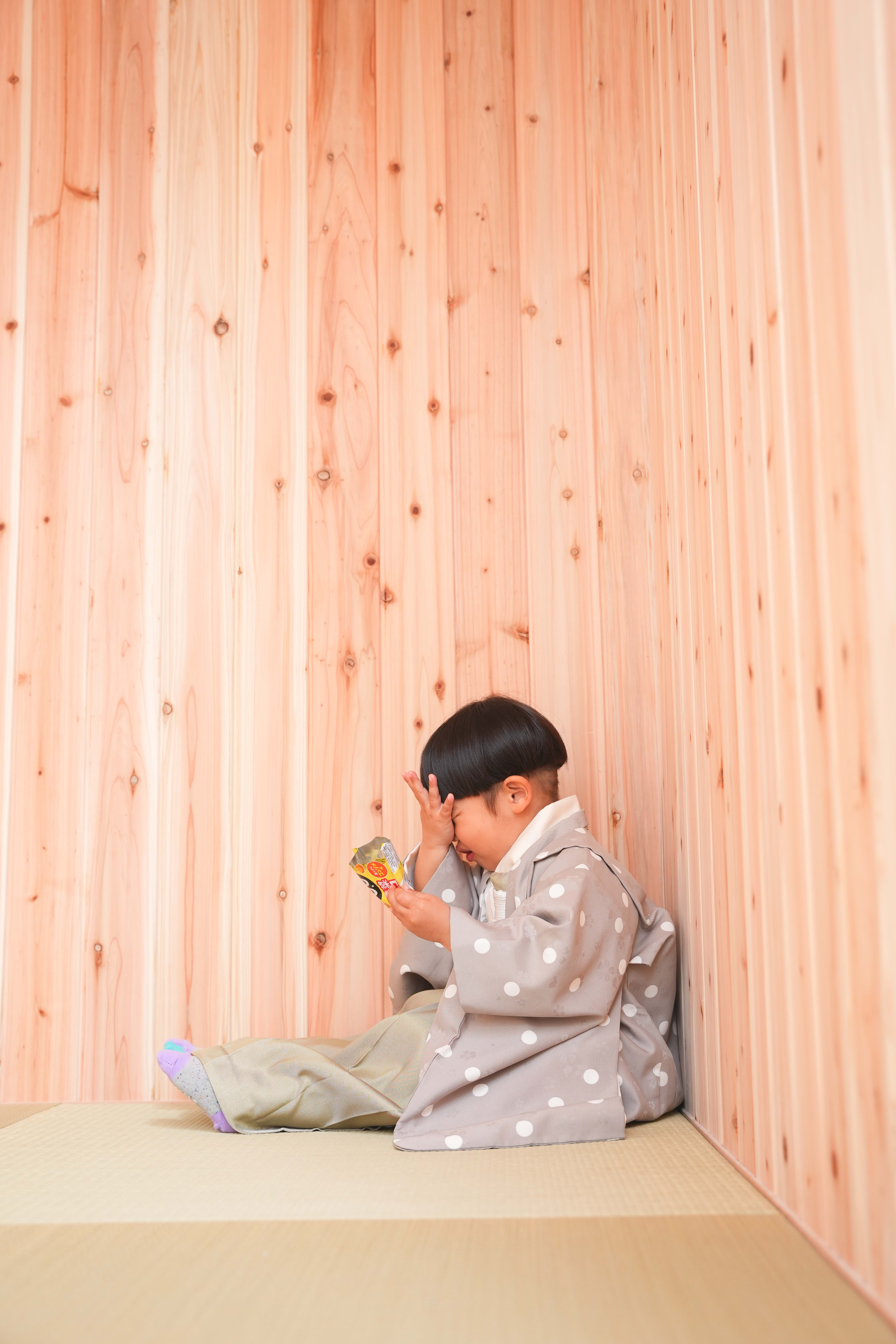 七五三　七五三撮影　753撮影　753 3歳男の子　男の子着物　オリジナル着物　キッズフォトスタジオ　フォトスタジオ　大阪フォトスタジオ　堺市フォトスタジオ　和室撮影　和室スタジオ