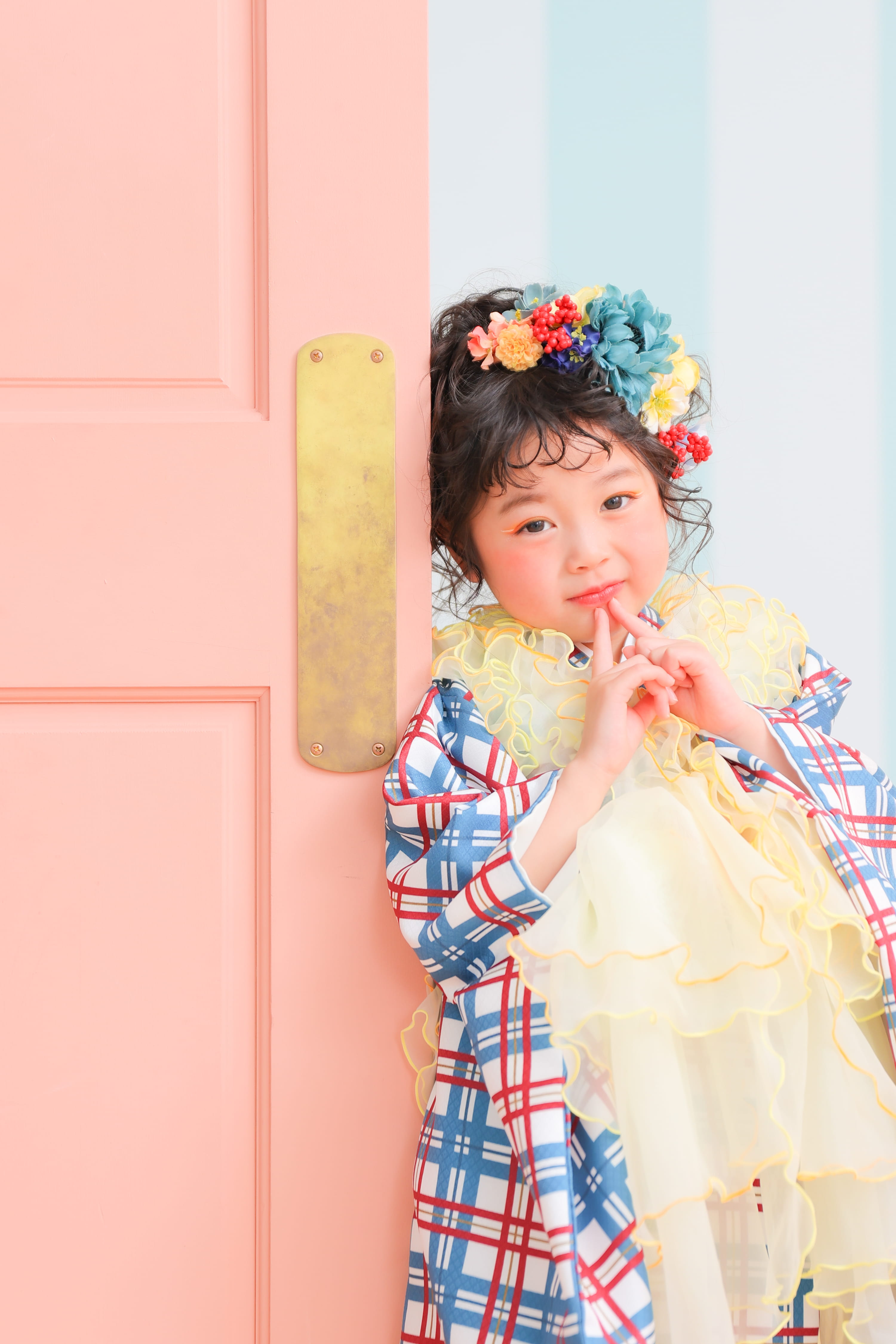 七五三　3歳　女の子　着物