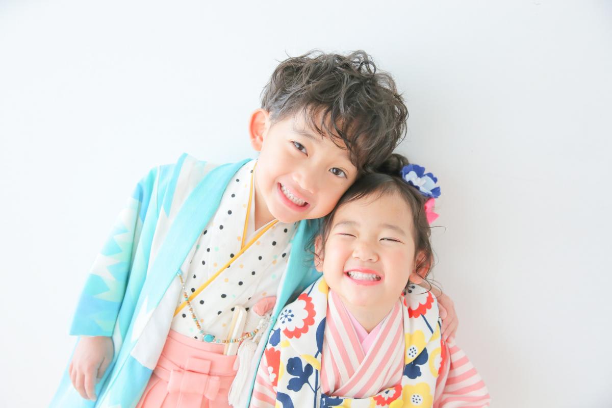 七五三　記念写真　女の子　男の子　兄妹フォト　キッズフォトハウス　HAPISTA